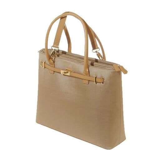 Francine Collection WIB Thoroughbred WIB-EURO2 Carrying Case (Tote) - Tan - Twill Nylon Body - Nylon Interior Material - Textured - For 15.6 inches No