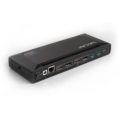 Wavlink WL-UG69PD2-PRO Docking Station With Power Delivery - Black - USB-C - Dual 4K Resolution - 100 Watts Power - PC, Mac Compatible