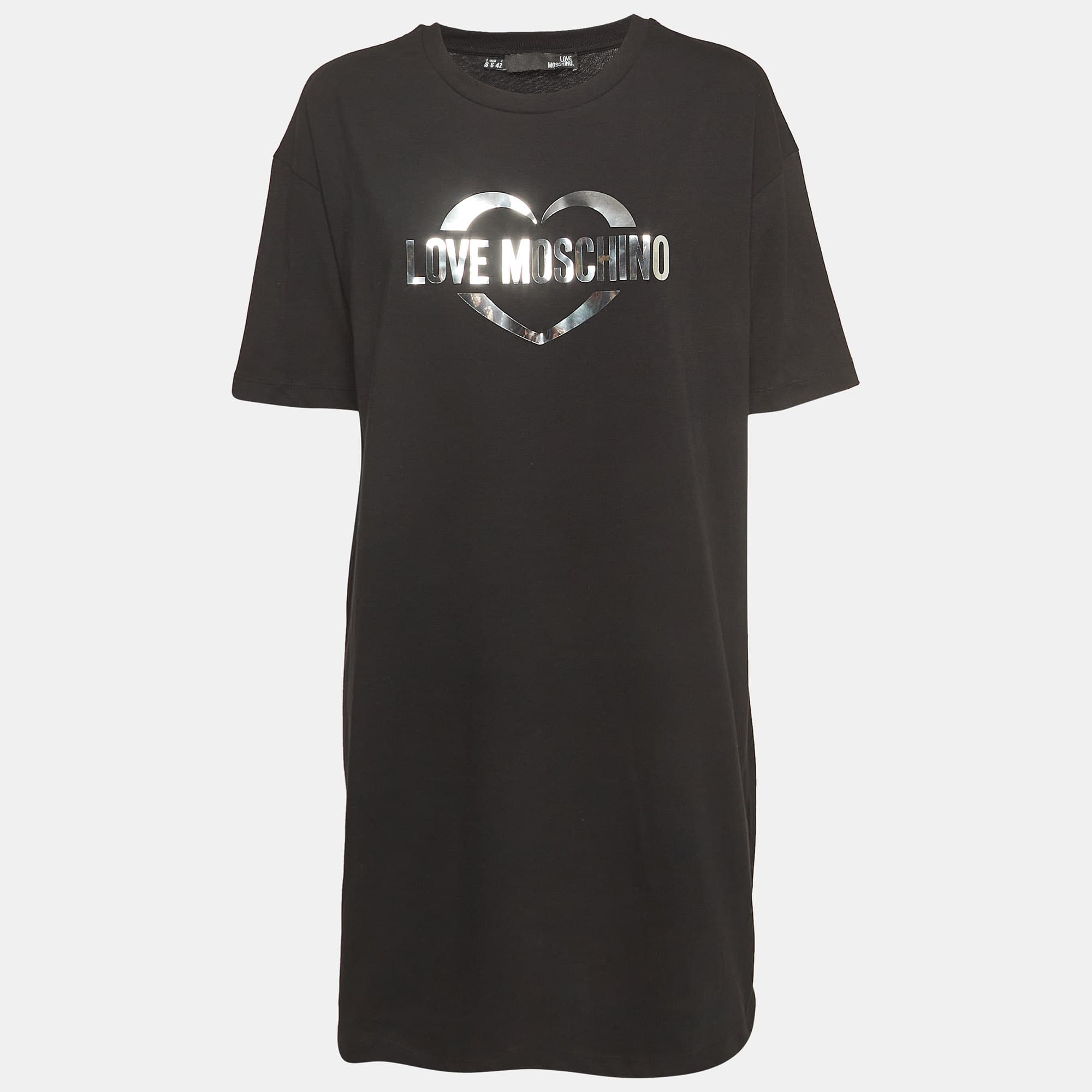 Love Moschino Black Logo Cotton T-Shirt M