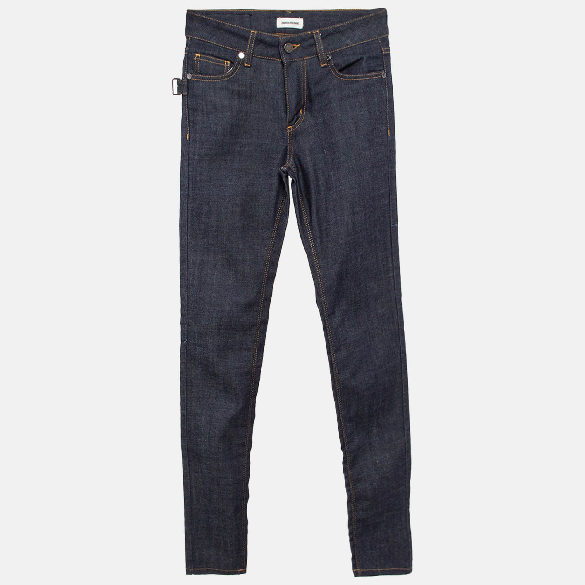 Zadig & Voltaire Navy Blue Denim Skinny Jeans S Waist 25"