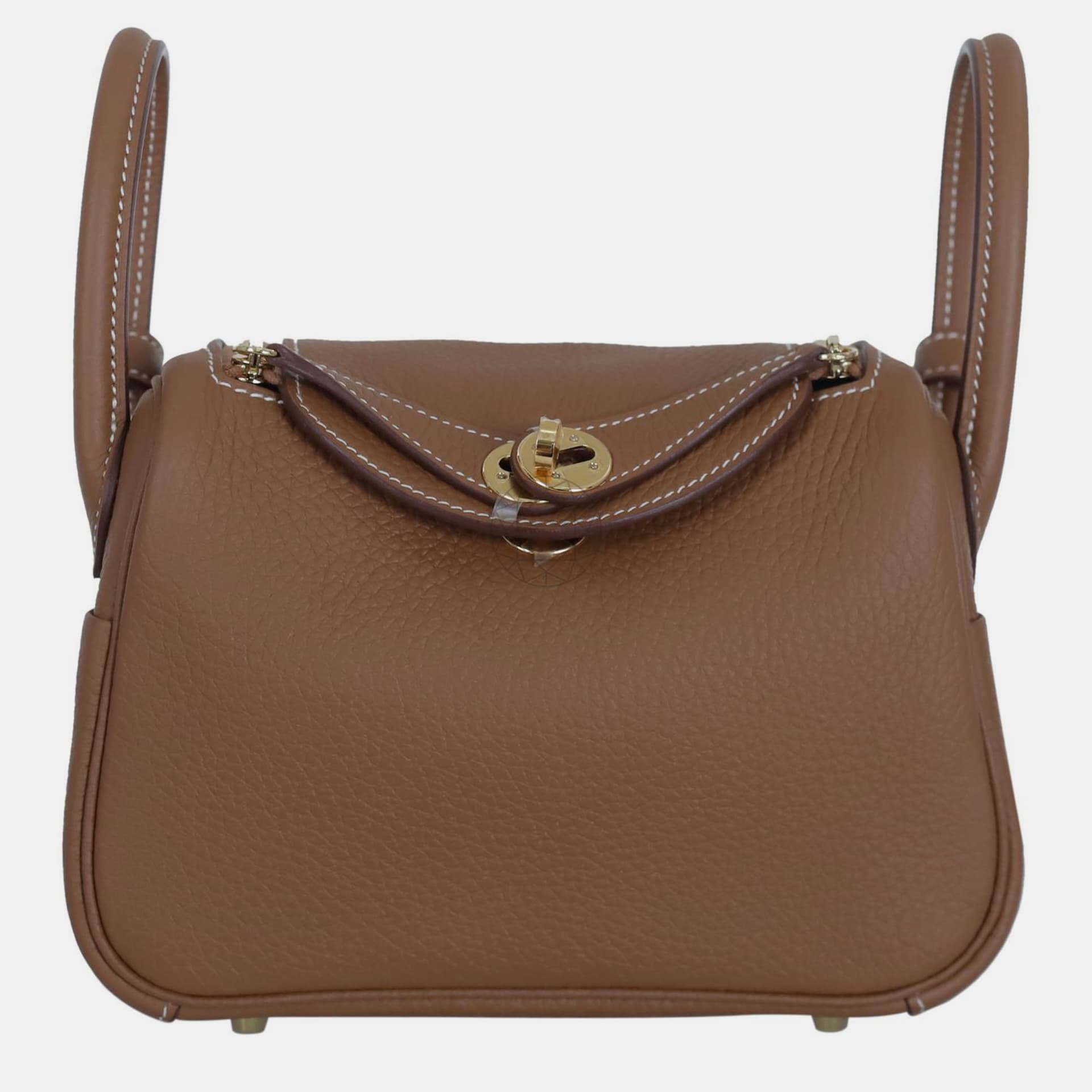 Hermes Lindy Gold Clemence Leather Mini Bag