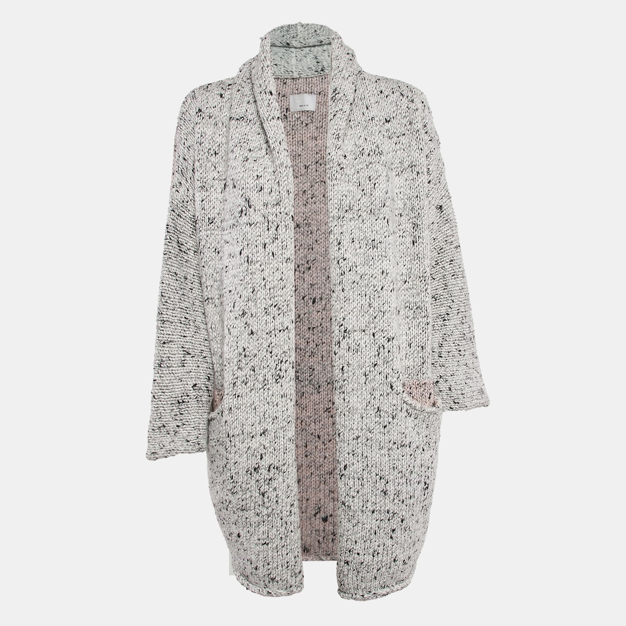 Zadig & Voltaire Grey Knit Open Front Cardigan XS/S