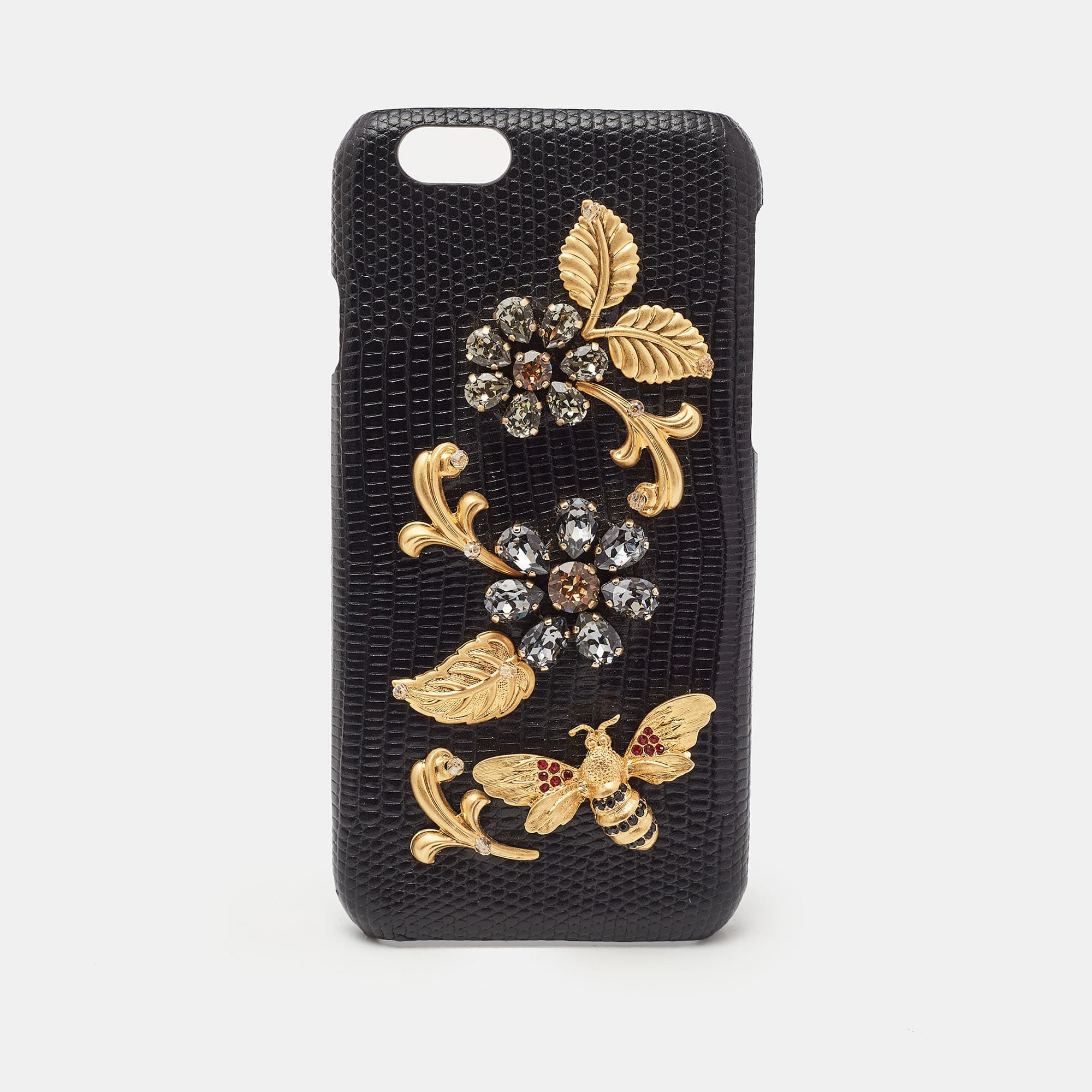 Dolce & Gabbana Phone Cover Black Polyurethane