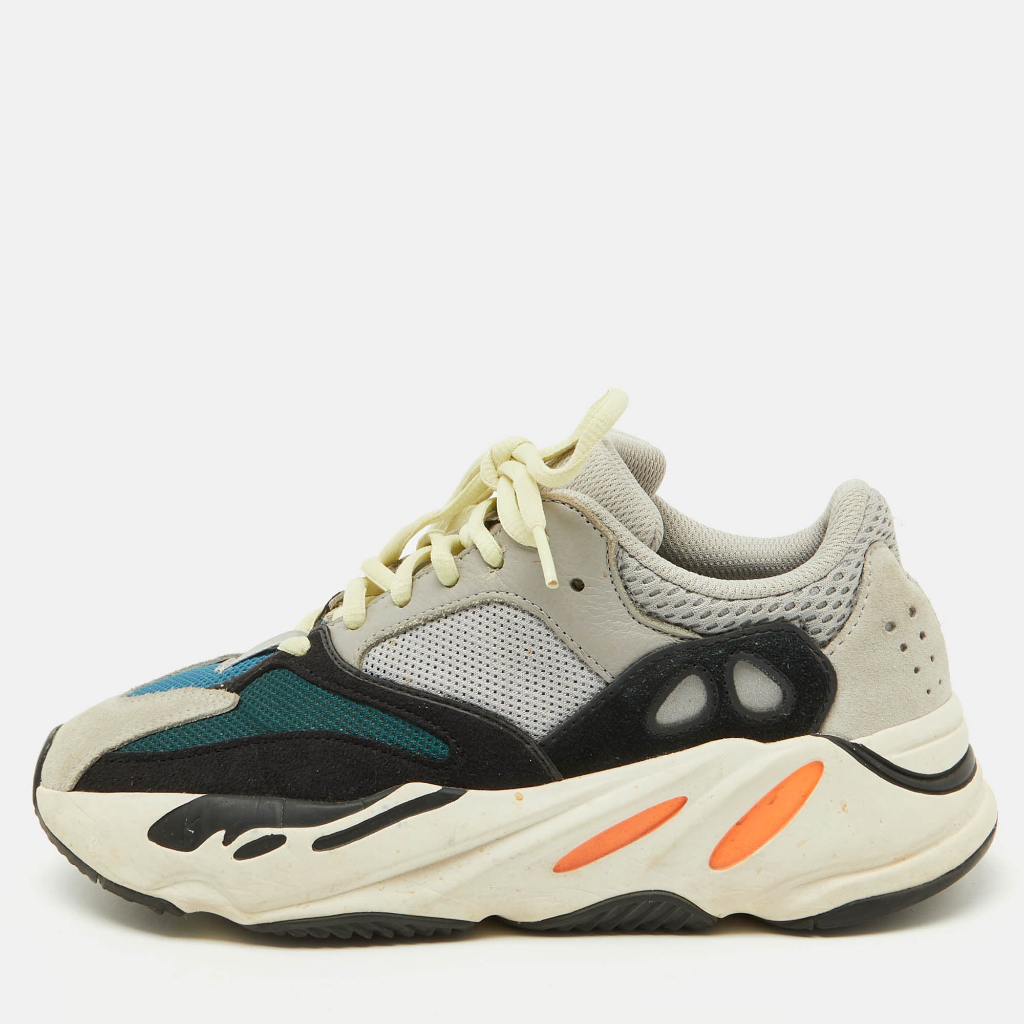Yeezy x Adidas Multicolor Mesh and Leather Yeezy 700 Wave Runner Sneakers Size 39 1/3