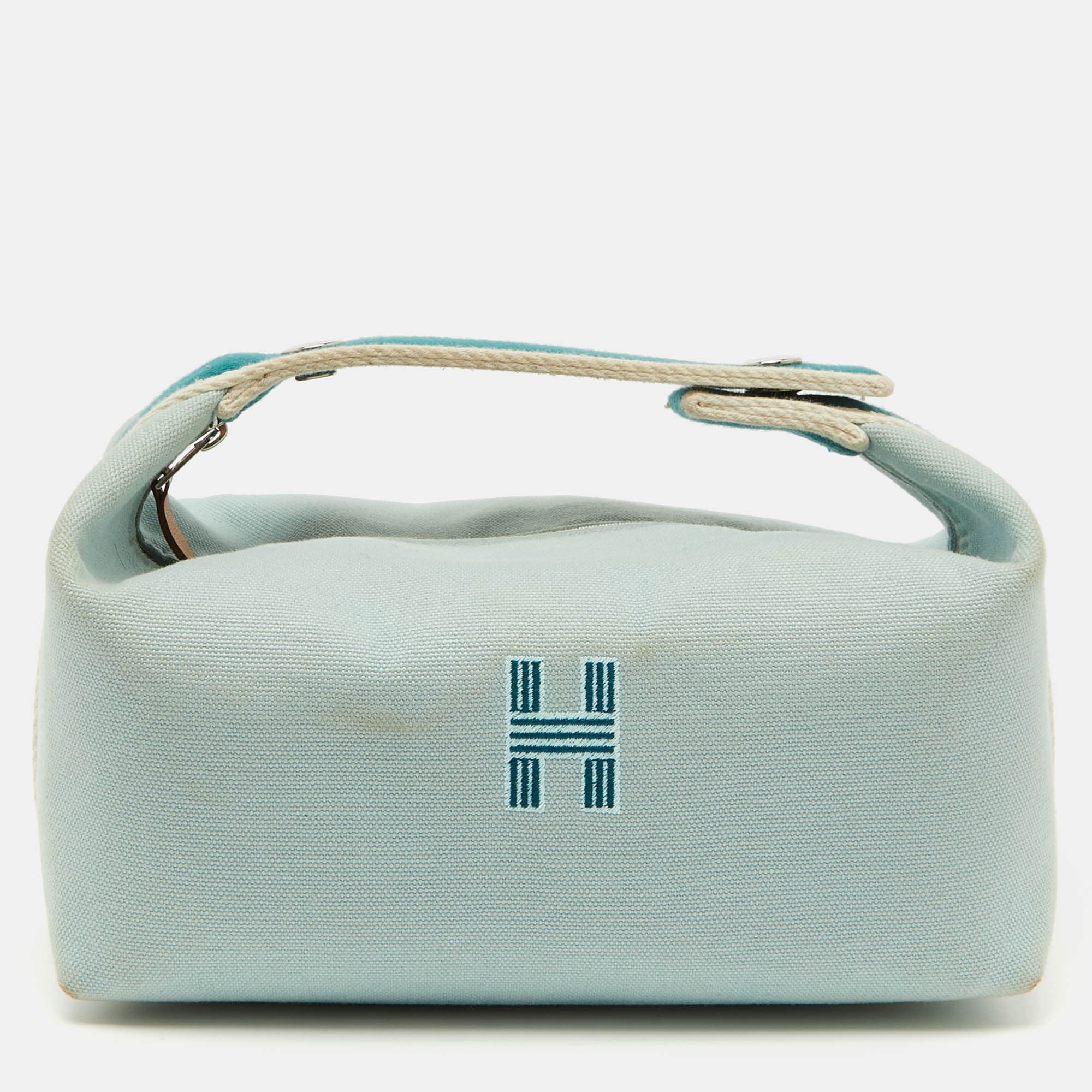 Hermes Eucalyptus Toile H Canvas Small Bride-a-Brac Case