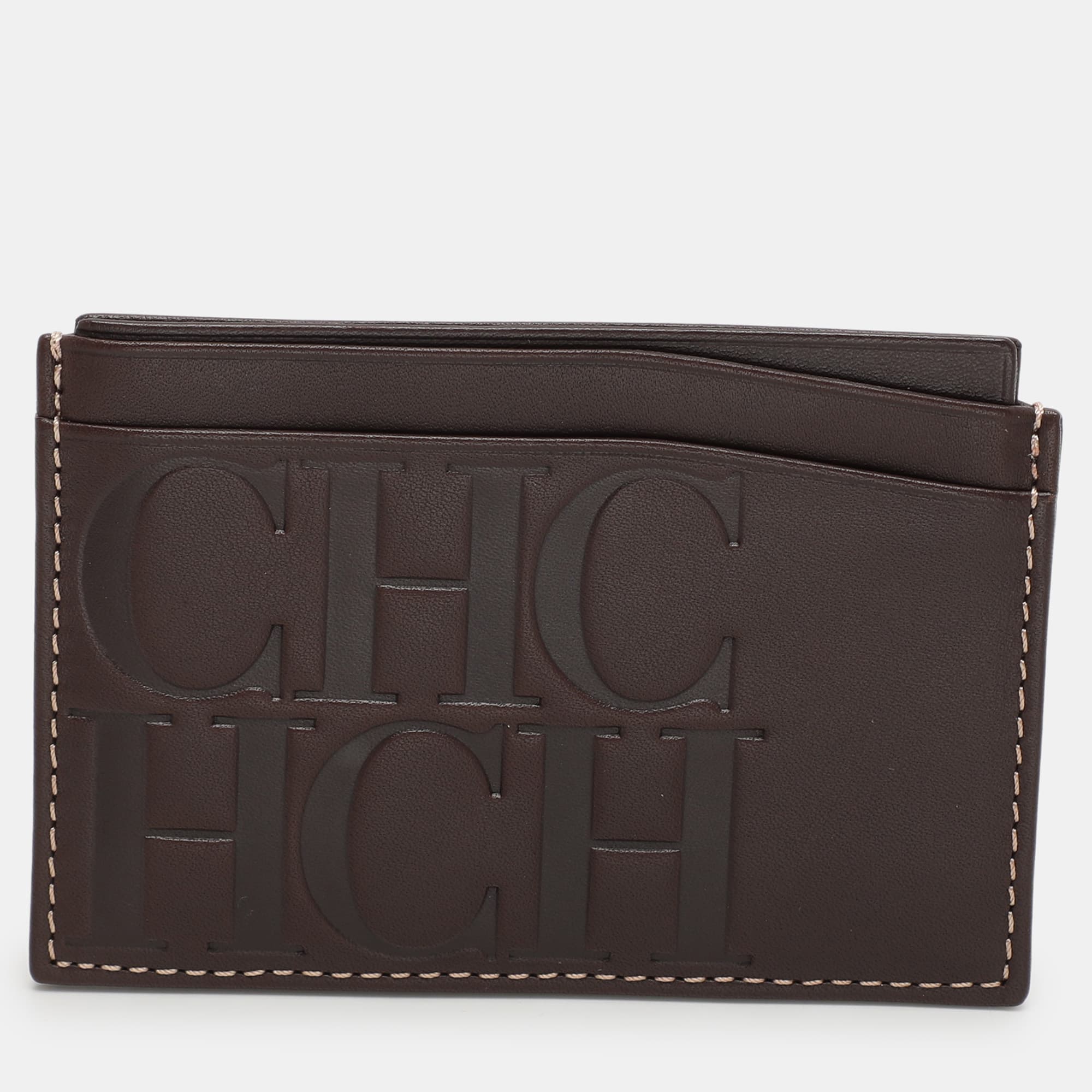 CH Carolina Herrera Brown Card Holder