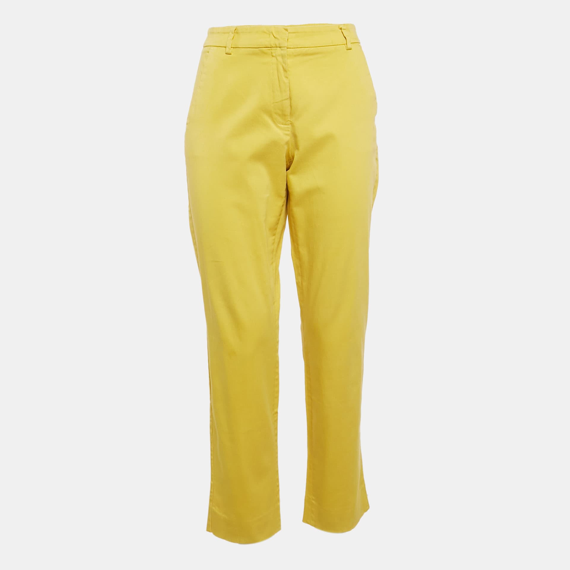 Weekend Max Mara Yellow Cotton Trousers M