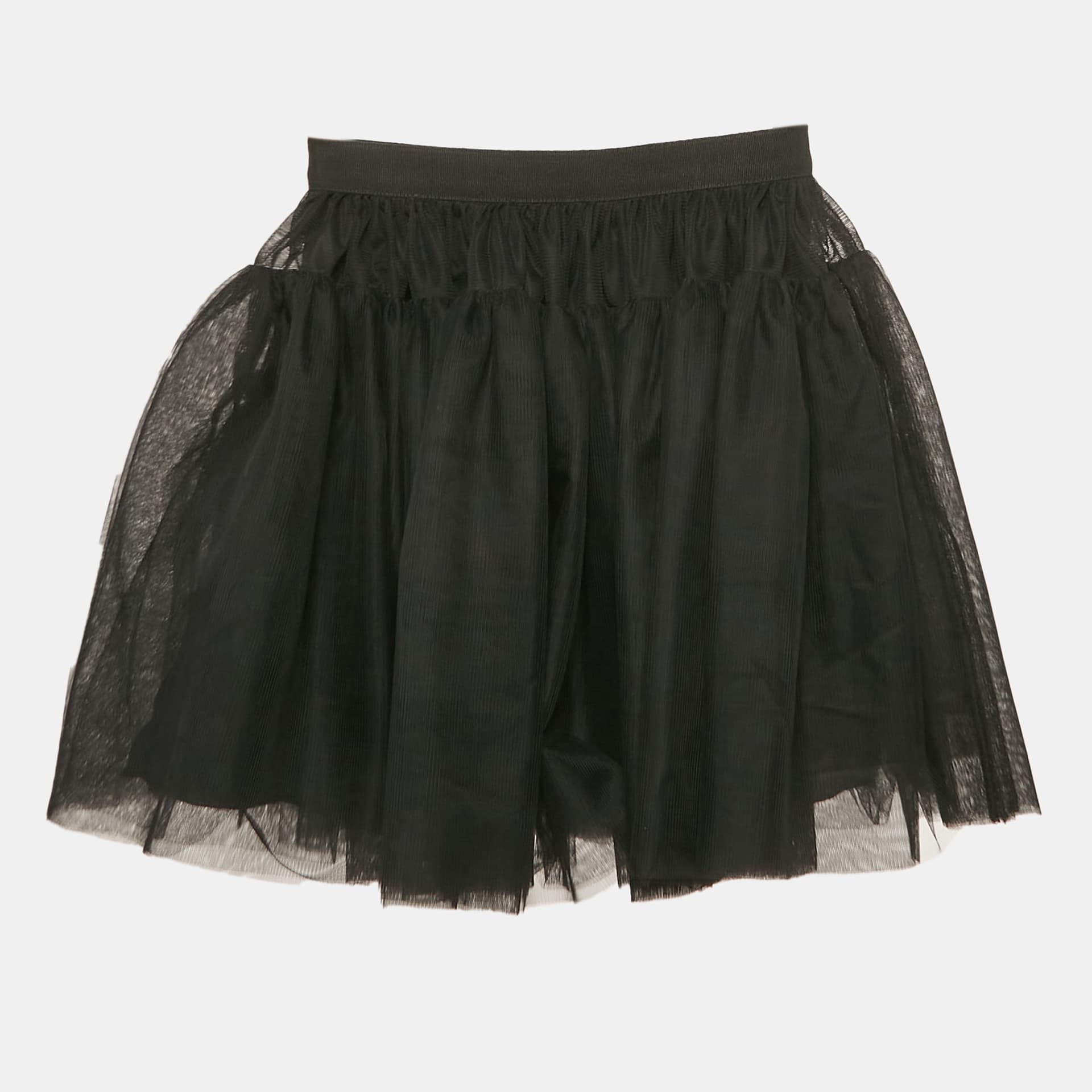Dolce & Gabbana Kids Black Tulle Gathered Skirt 5 Yrs