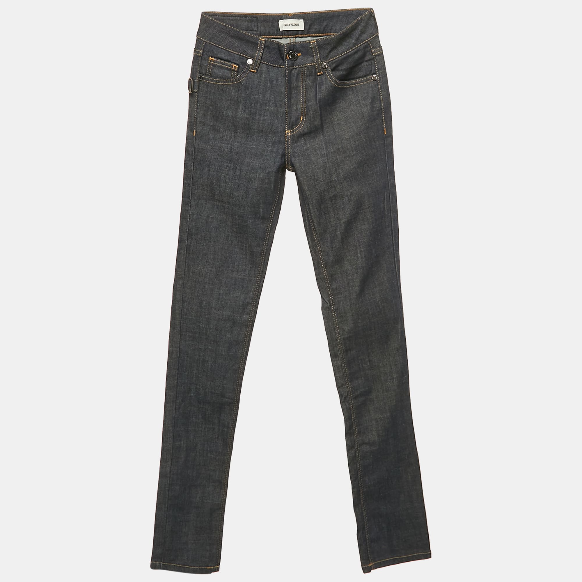 Zadig & Voltaire Navy Blue Denim Eva Brut Jeans S Waist 24"