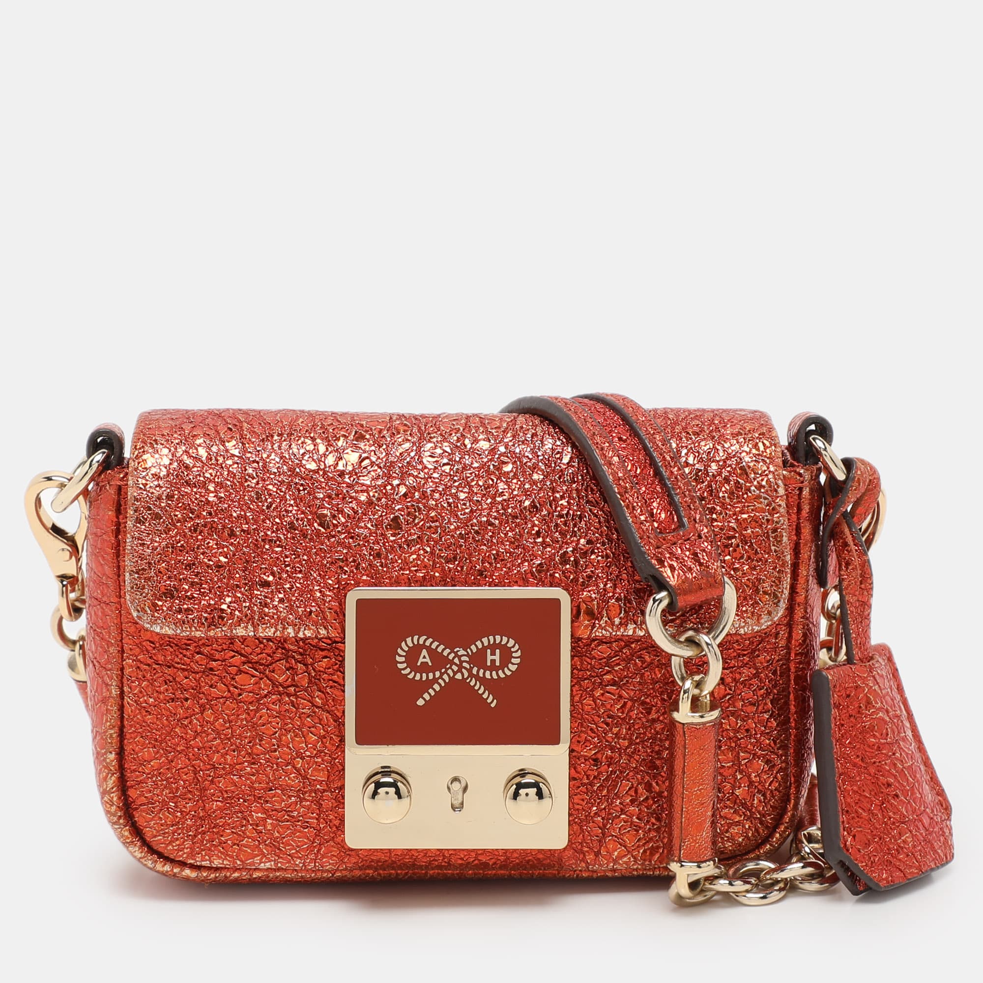 Anya Hindmarch Metallic Foil Leather Crossbody Bags