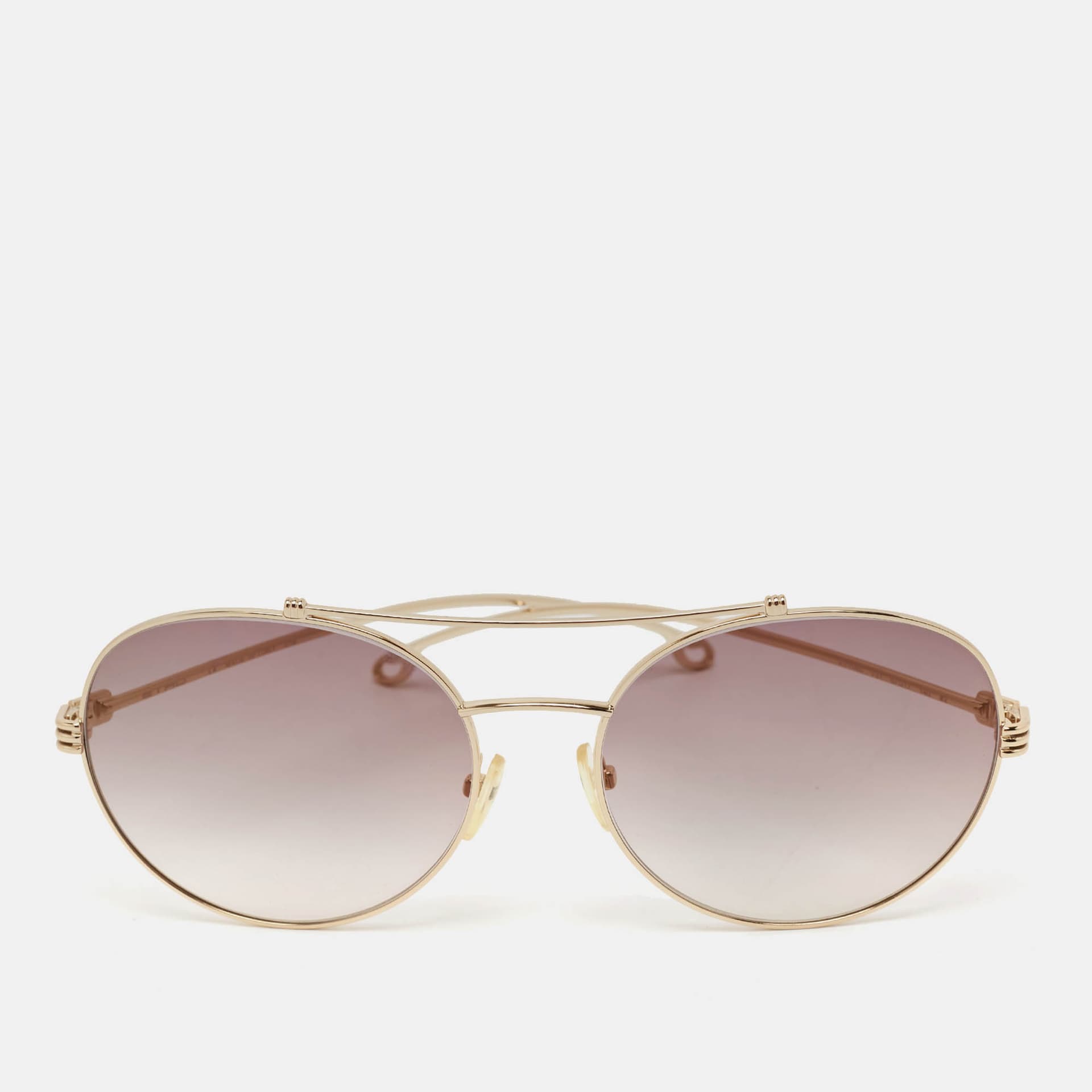Etro Grey/Gold Gradient ET118S Round Sunglasses
