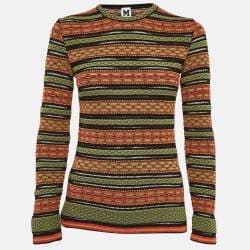 M Missoni Green/Multicolor Patterned Long Sleeve Top S