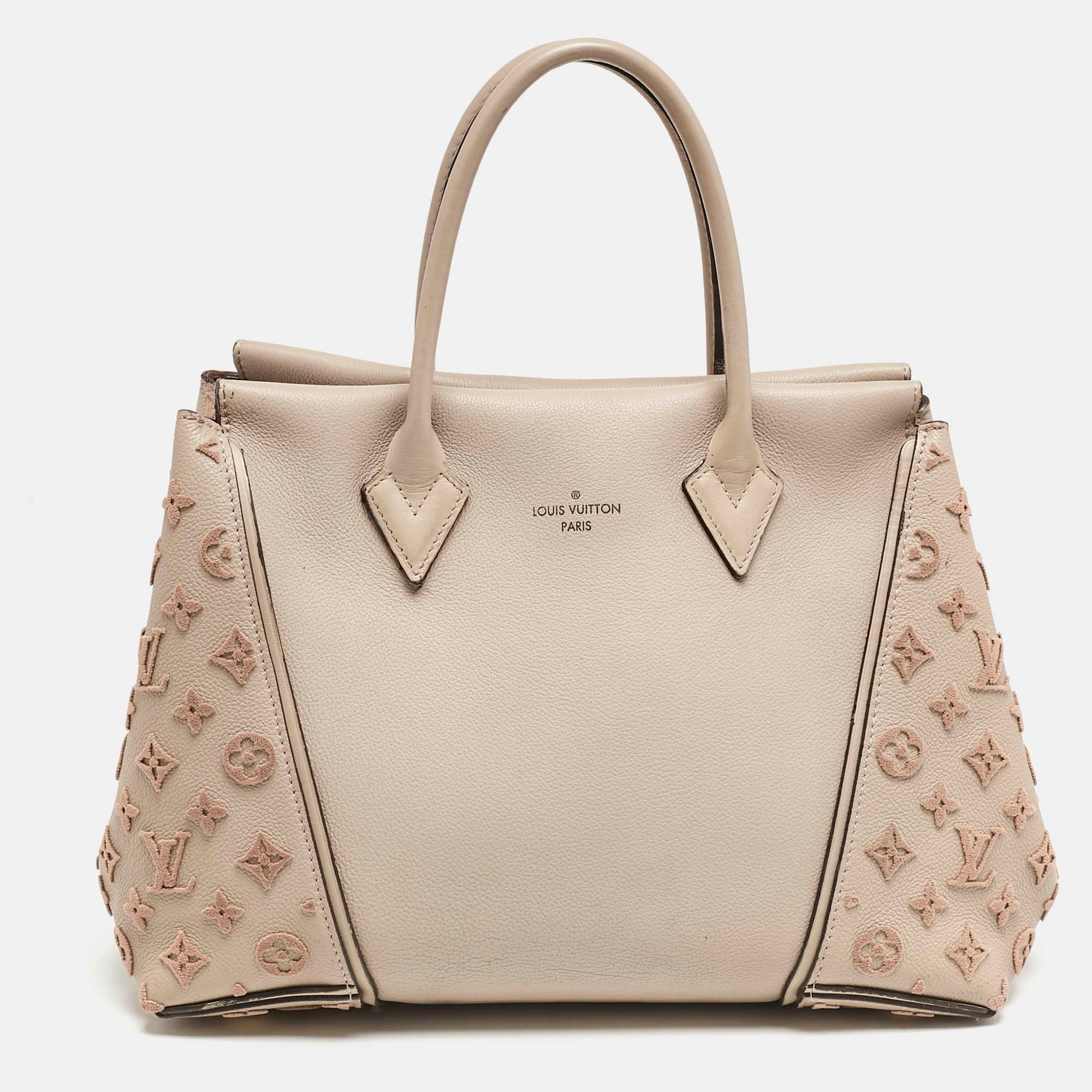 Louis Vuitton Small Beige Cashmere and Leather Shoulder Bags