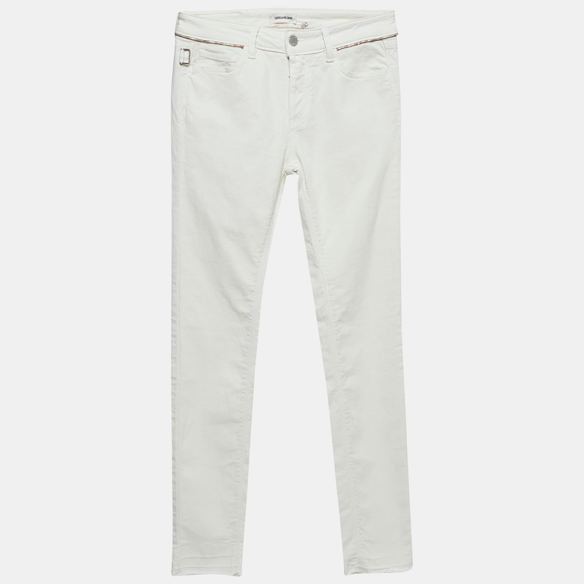 Zadig & Voltaire Off-White Denim Eva Cher Jeans S Waist 25"