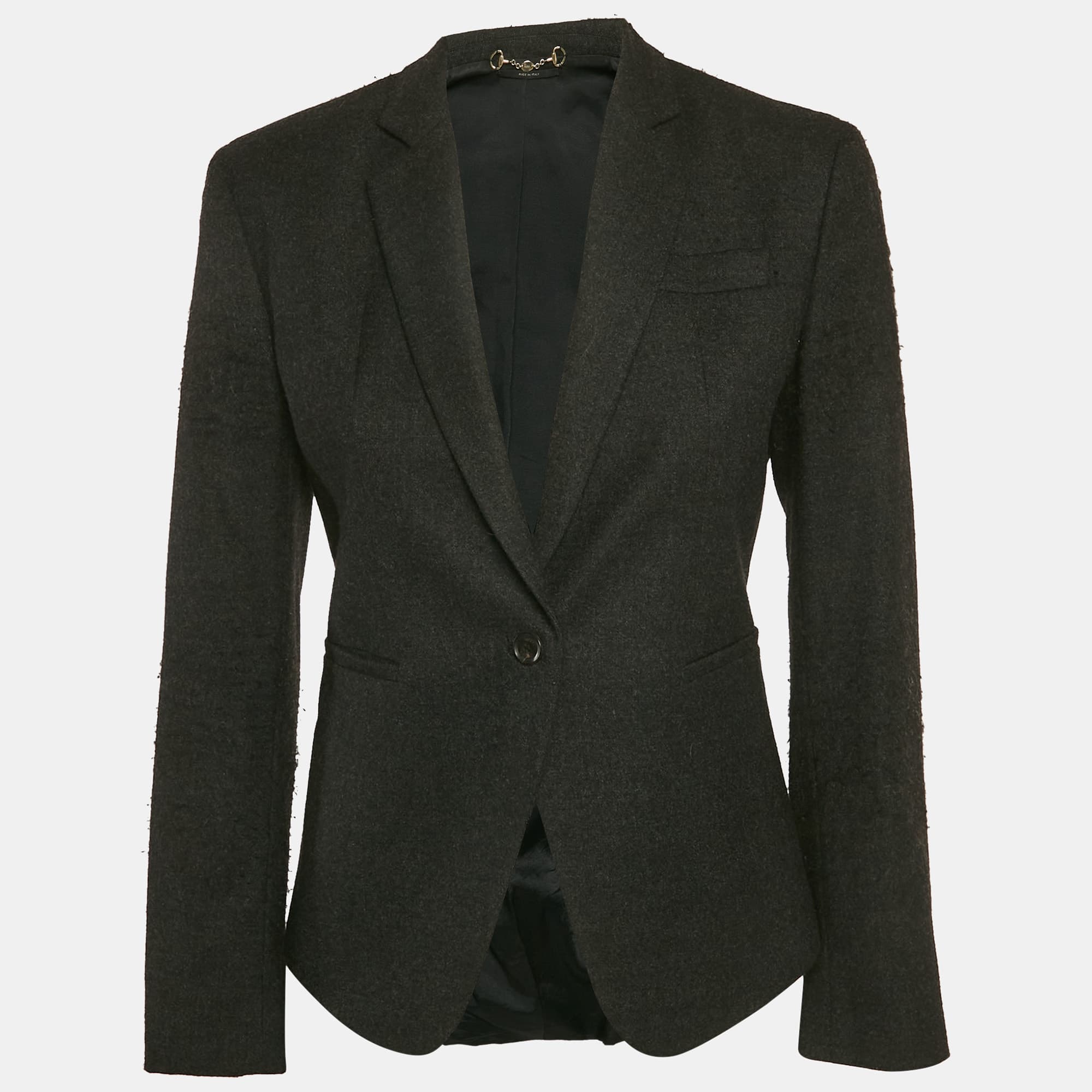 Gucci Dark Grey Wool Single Breasted Blazer M