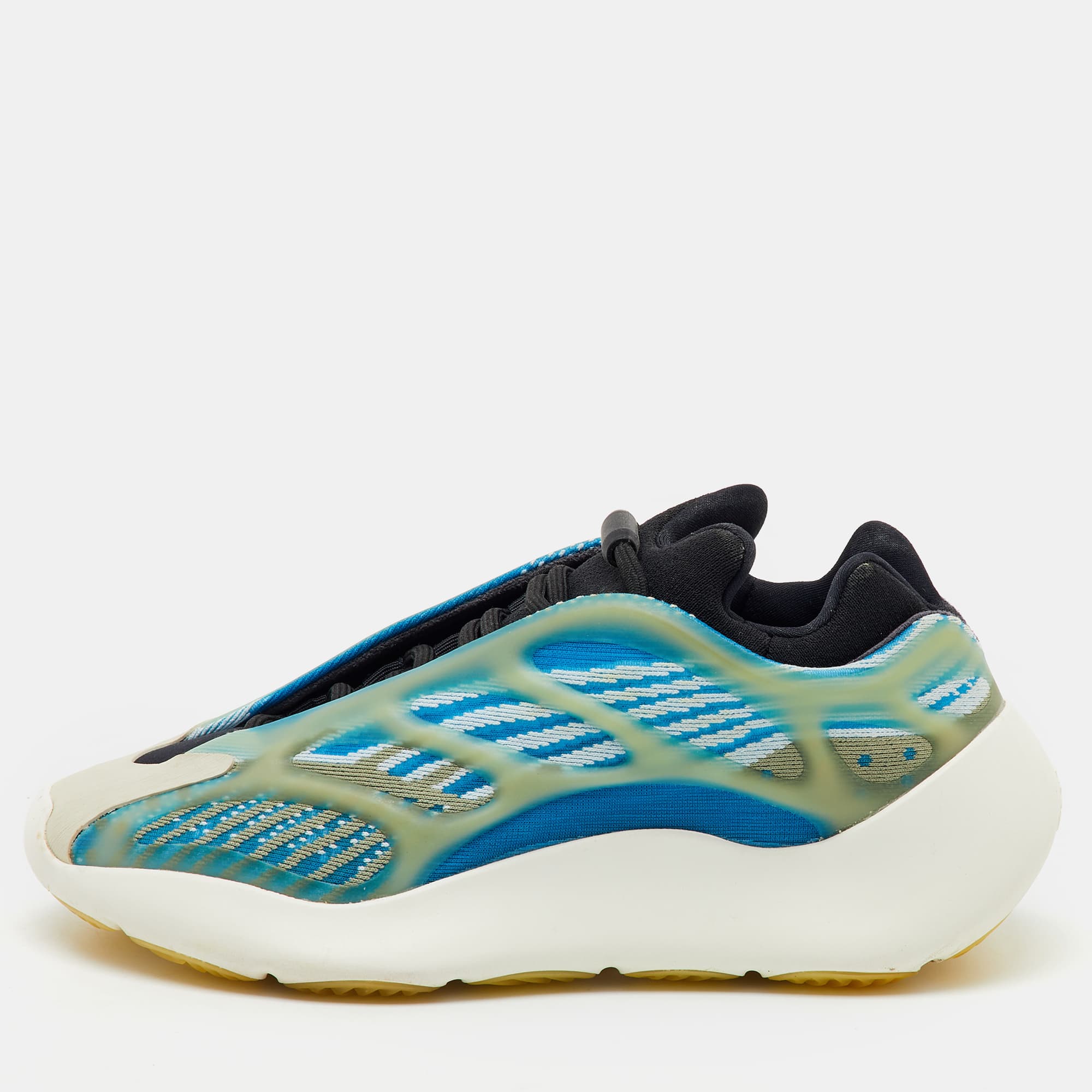 Yeezy x Adidas Blue/White Knit Fabric Yeezy 700 V3 Arzareth Sneakers Size 38