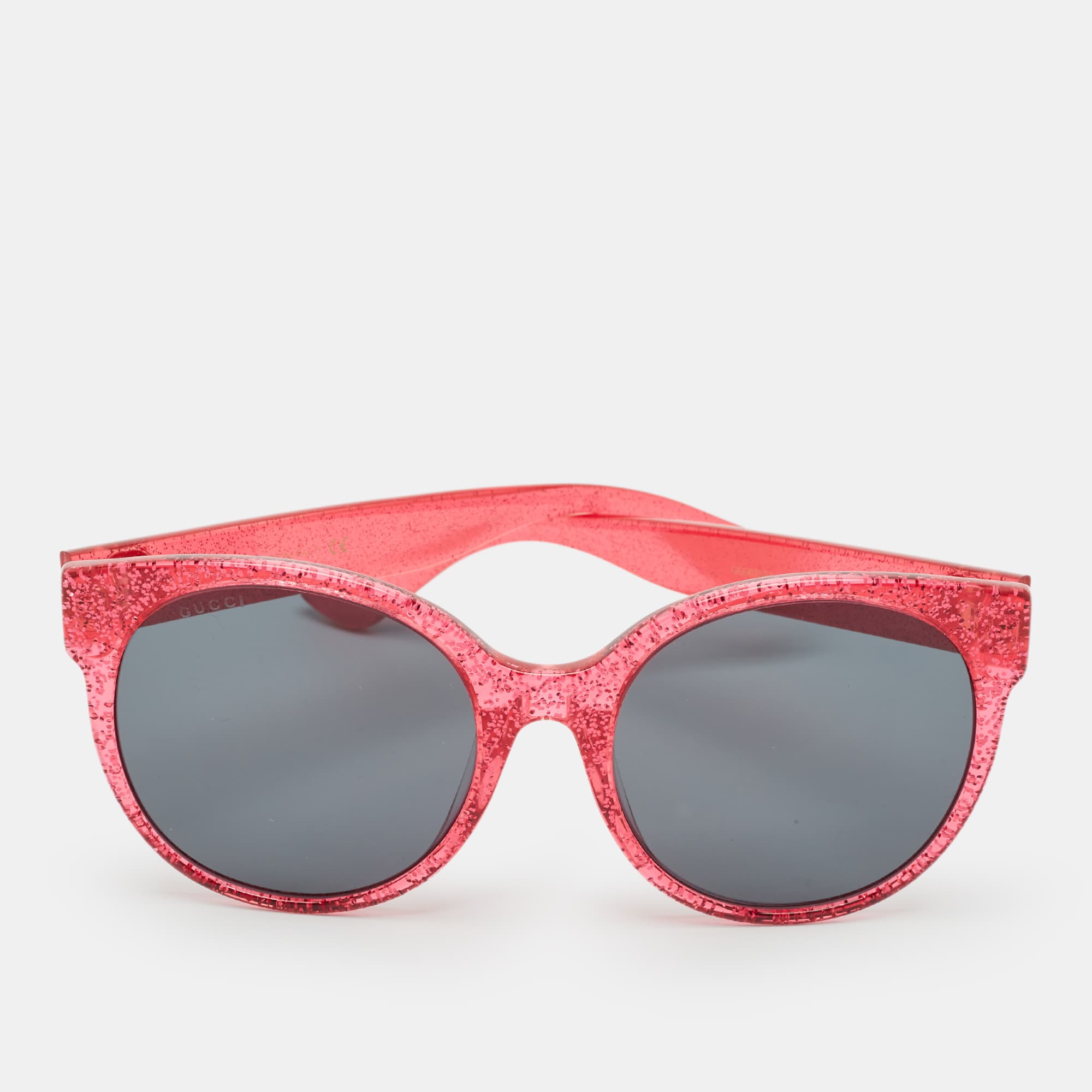 Gucci Pink/Black GG0035SA Interlocking G Oversized Sunglasses