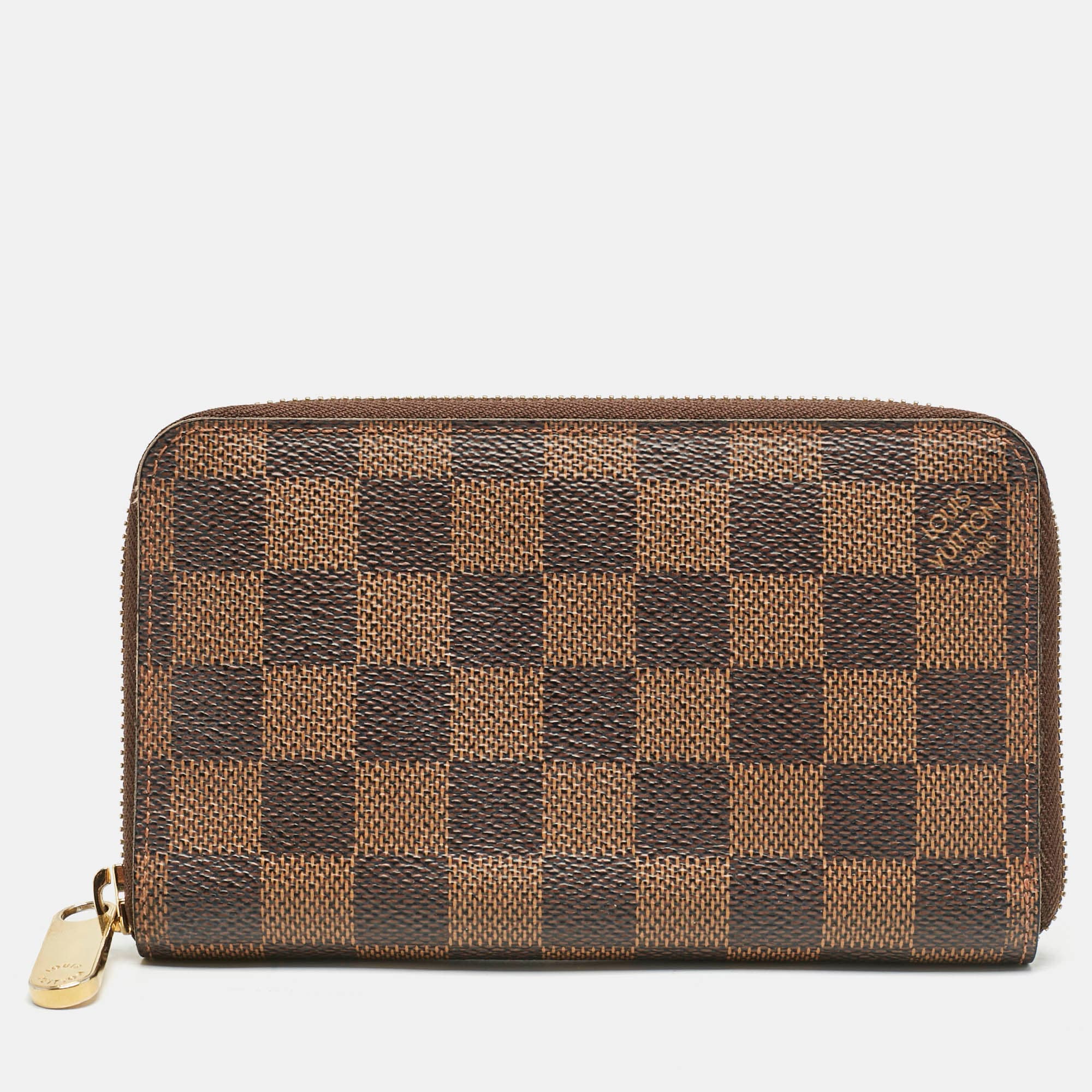 Louis Vuitton Damier Ebene Canvas Zippy Compact Wallet