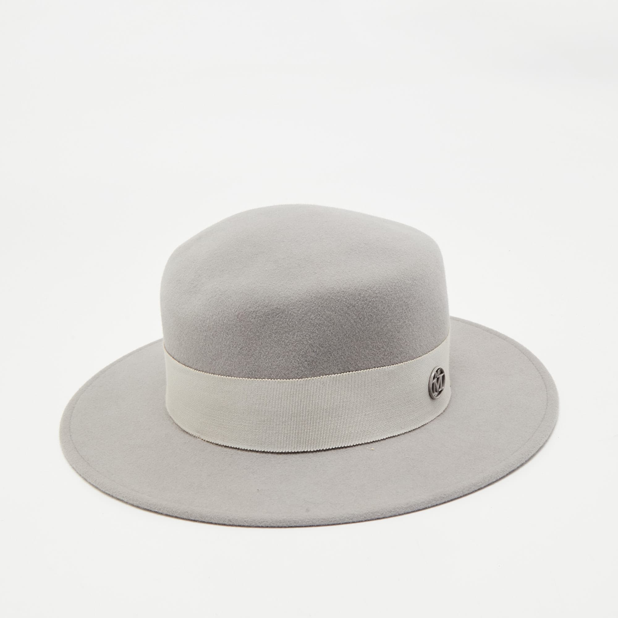 Maison Michel Paris Pearl Grey Felt Kiki Hat M