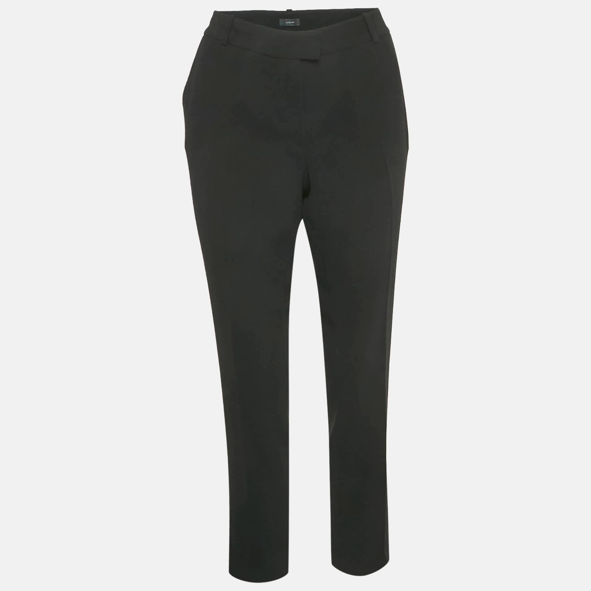 Joseph Black Crepe Trousers M