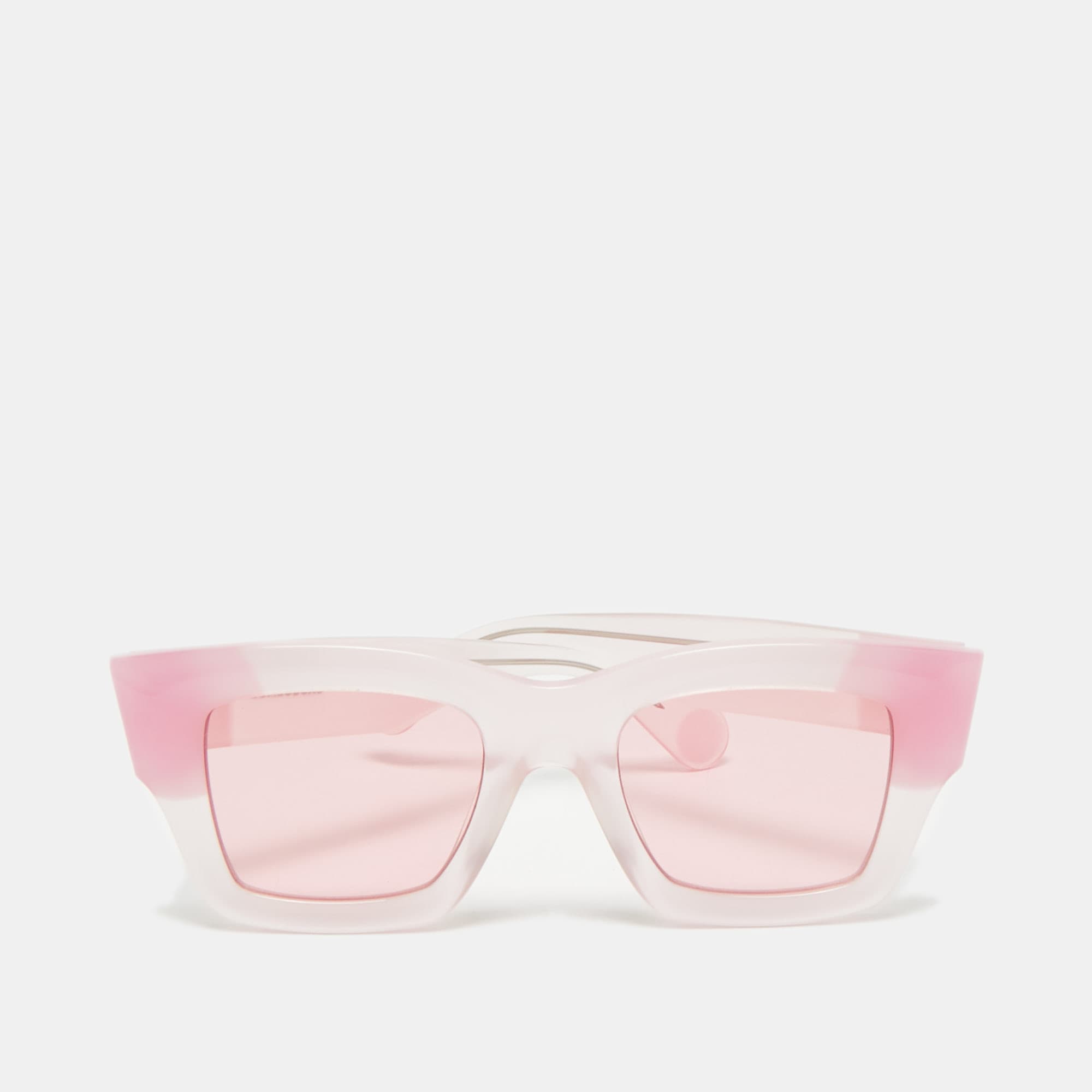 Jacquemus Two Tone Pink Les Lunettes Baci Square Sunglasses