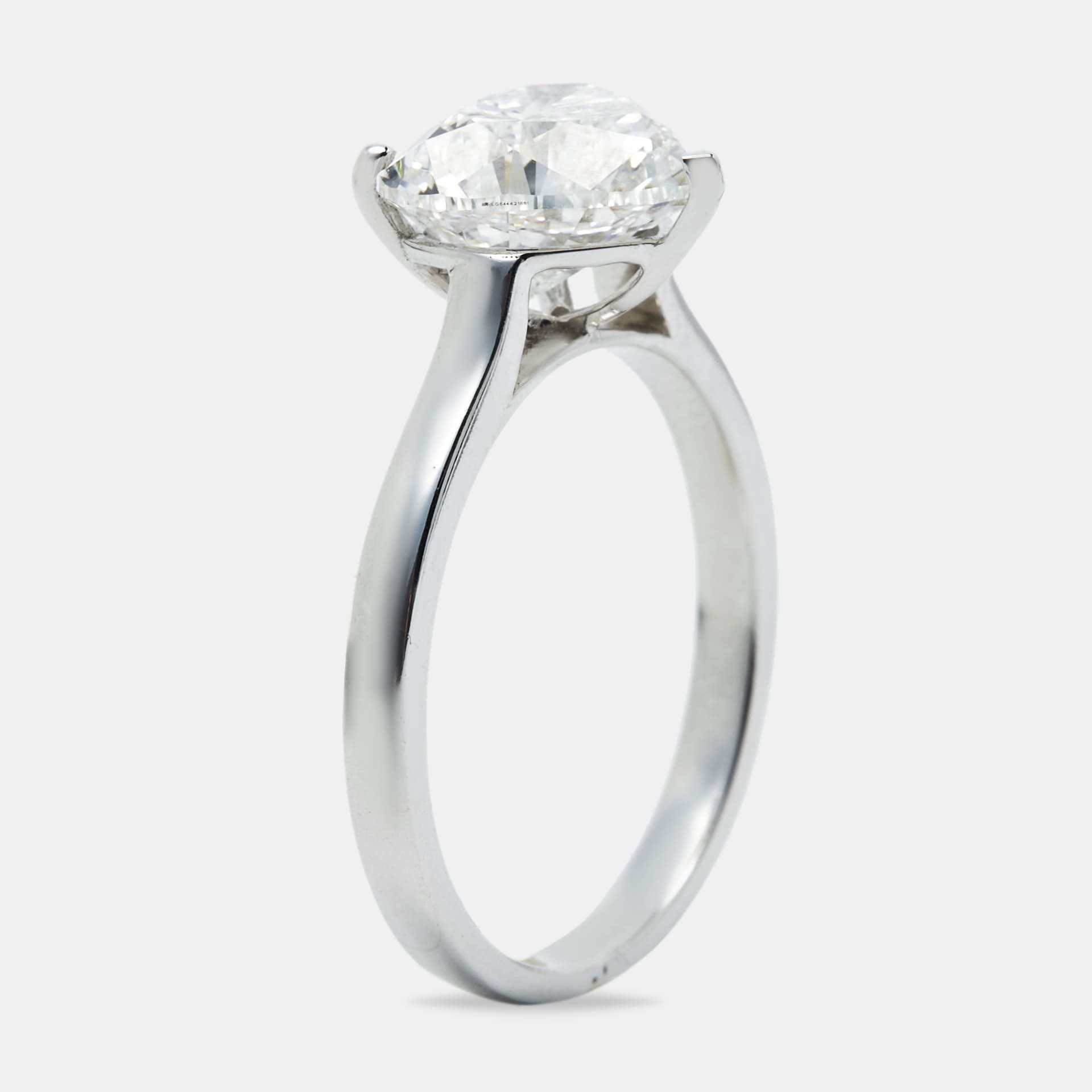 2.00 cts Heart Lab Grown Diamond 18k White Gold Ring Size 53