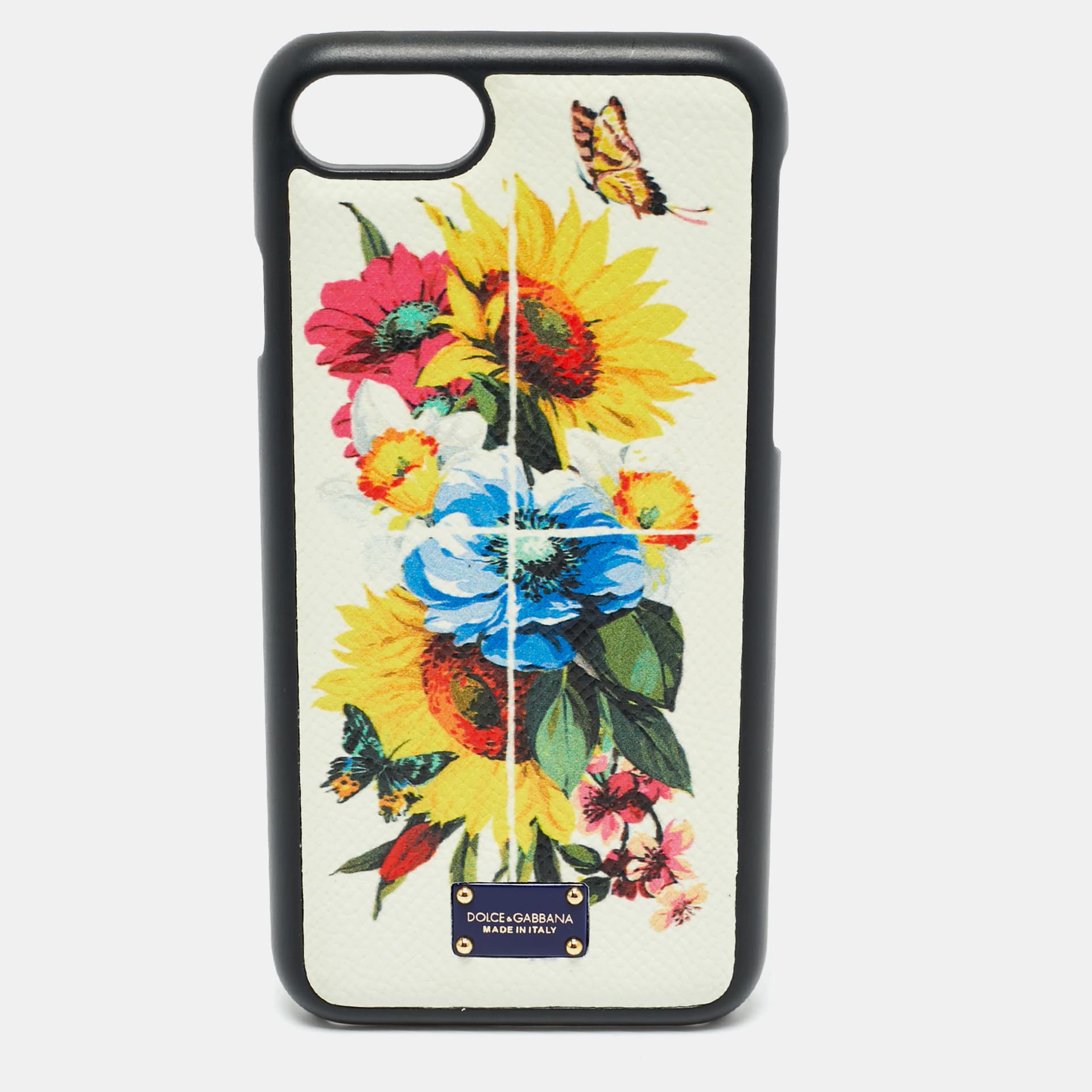 Dolce & Gabbana Multicolor Floral Print Leather iPhone 7 Cover