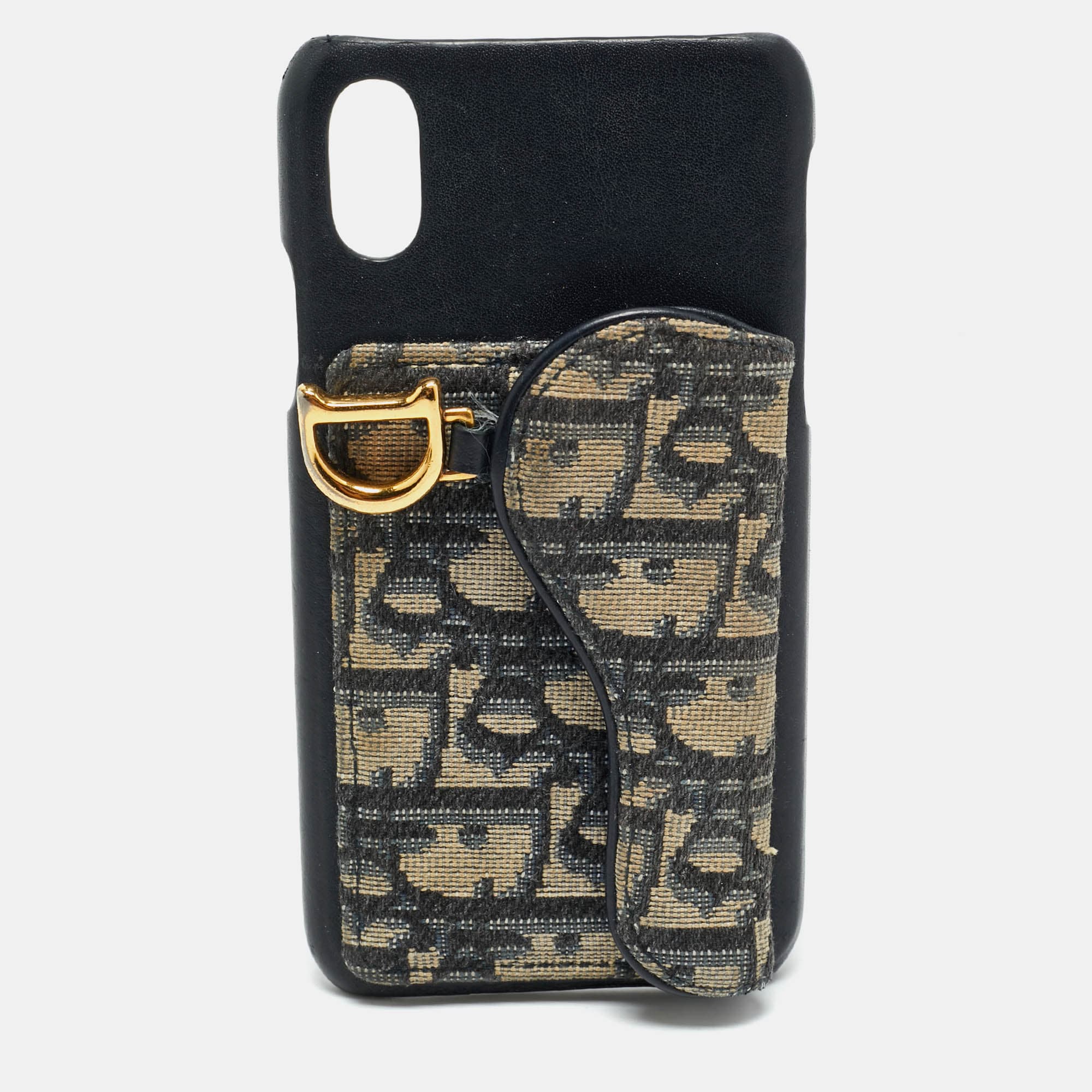 Dior Blue Oblique Canvas and Leather iPhone X Case