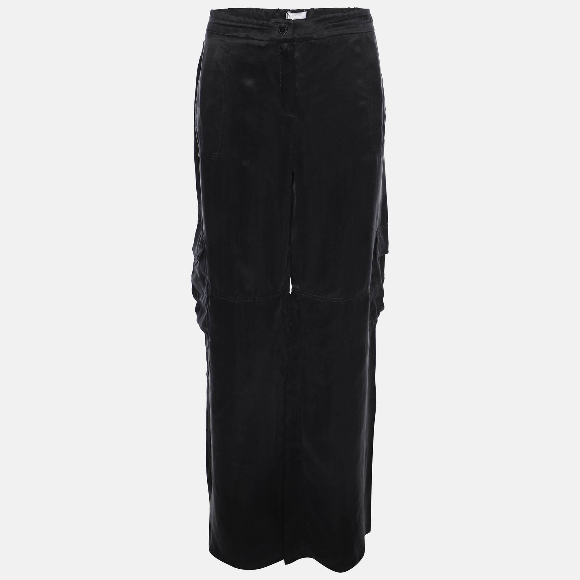 Marina Rinaldi Midnight Blue Cupro Combat Trousers L