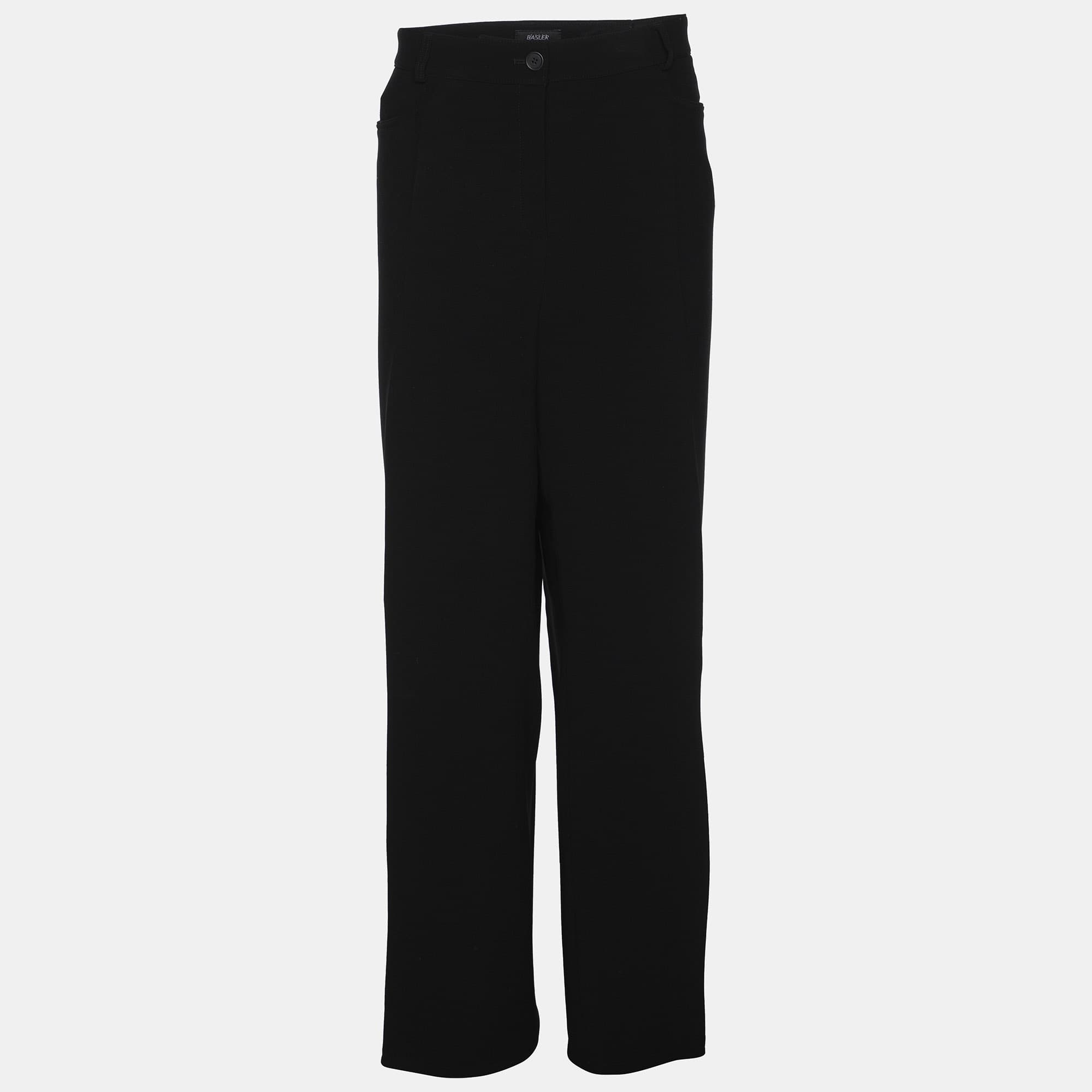 Basler Black Crepe Bootcut Jenny Trousers XXL
