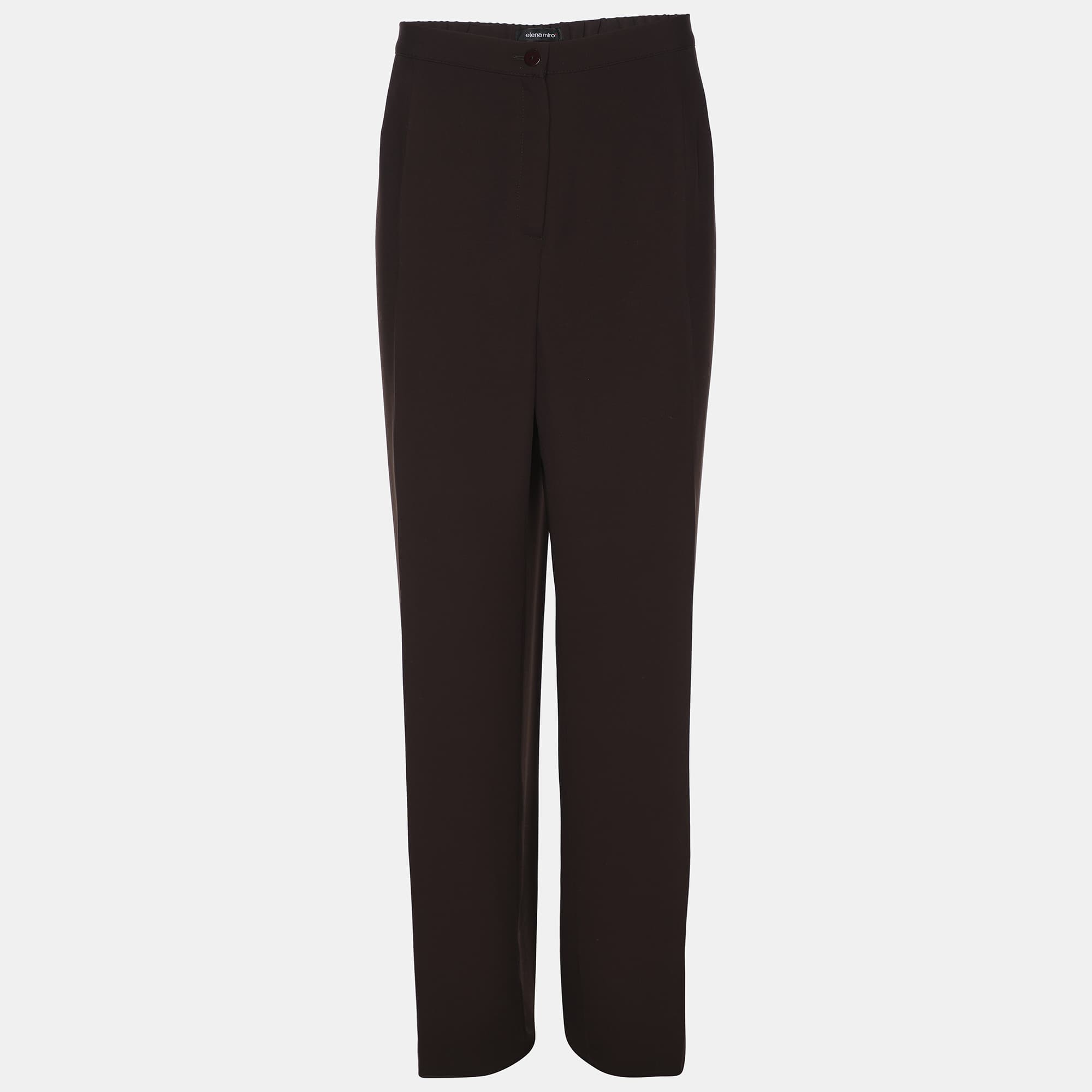 Elena Miro Brown Crepe Pants XXL