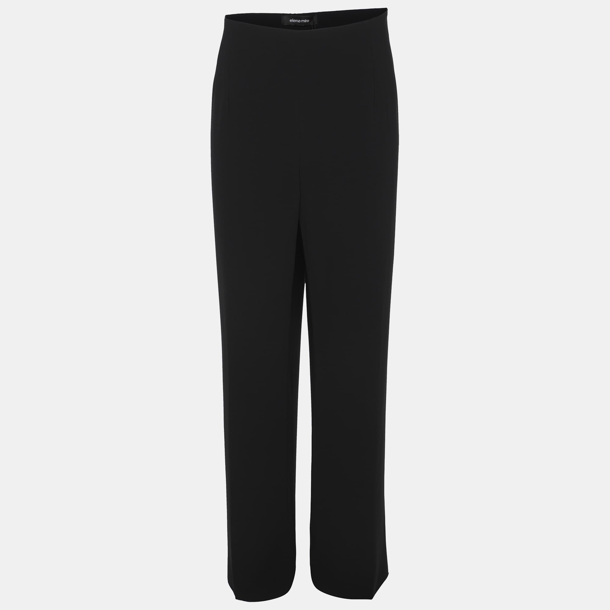 Elena Miro Black Crepe Trousers XXL
