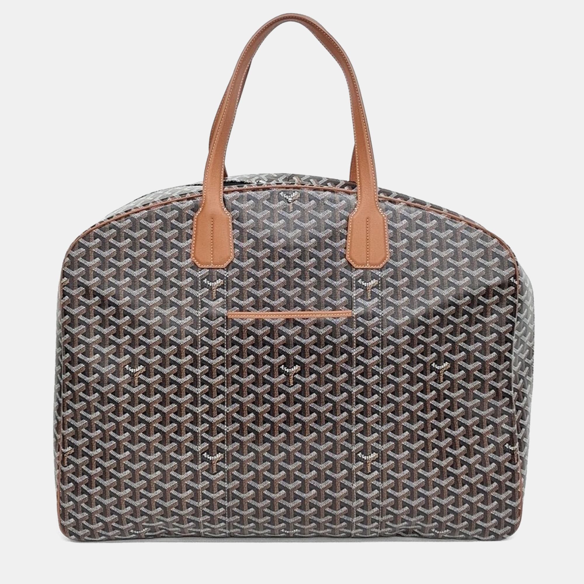 Goyard Black/Tan PVC Savile Row Suitcase