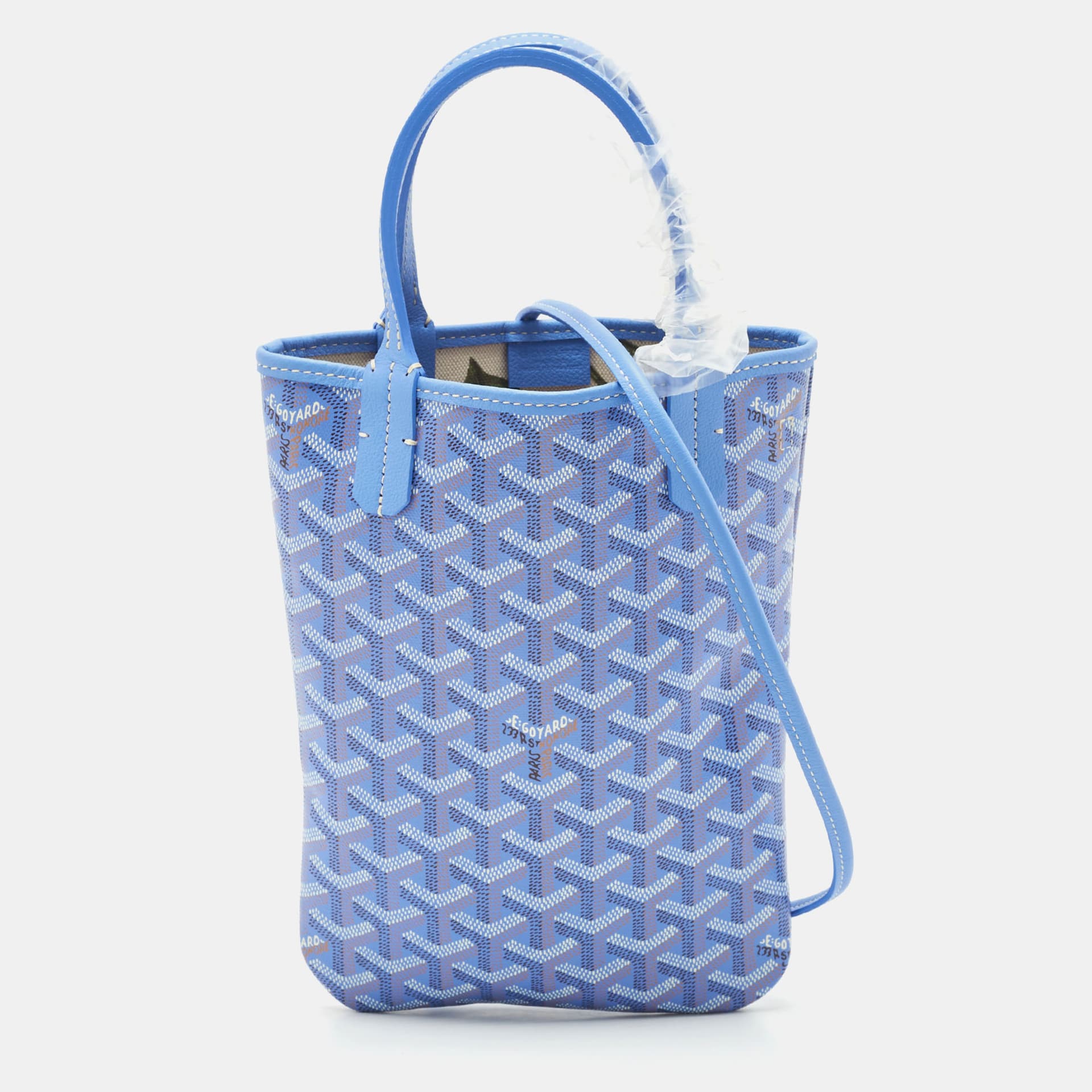 Goyard Iris Goyardine Coated Canvas and Leather Poitiers PM Tote