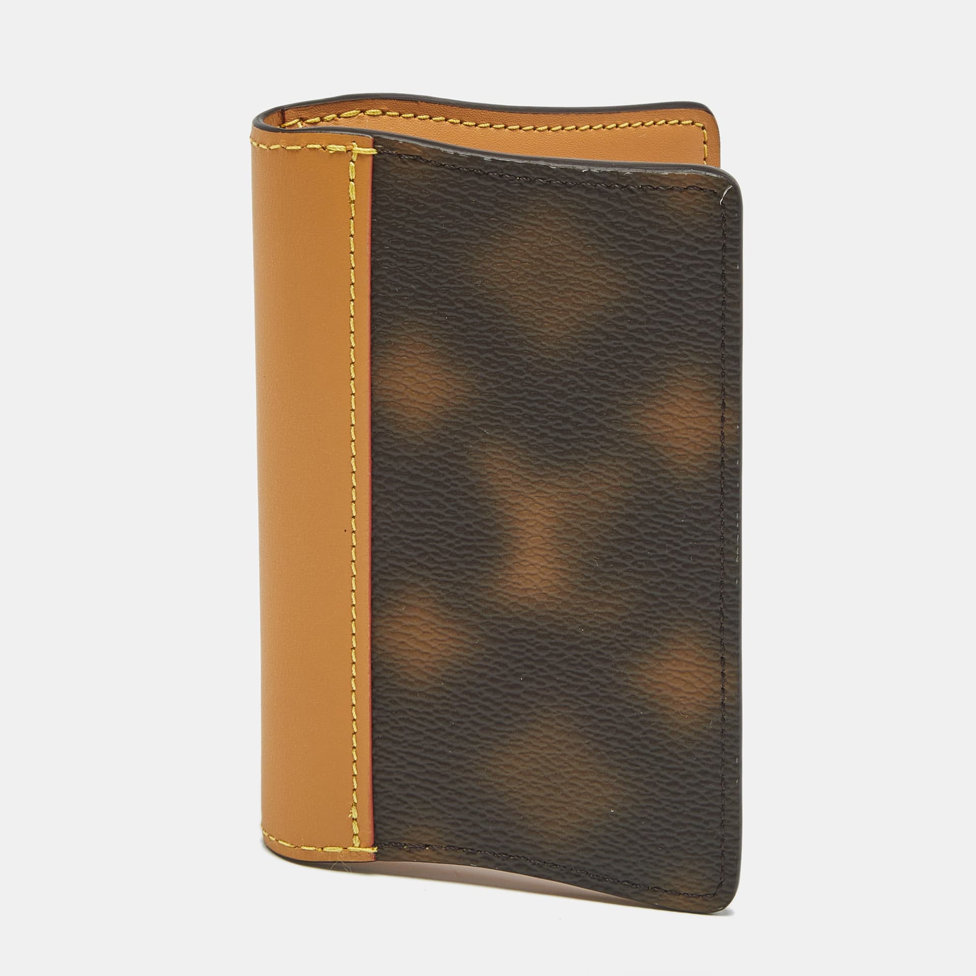 Louis Vuitton Brown Coated Canvas and Leather Card Holder