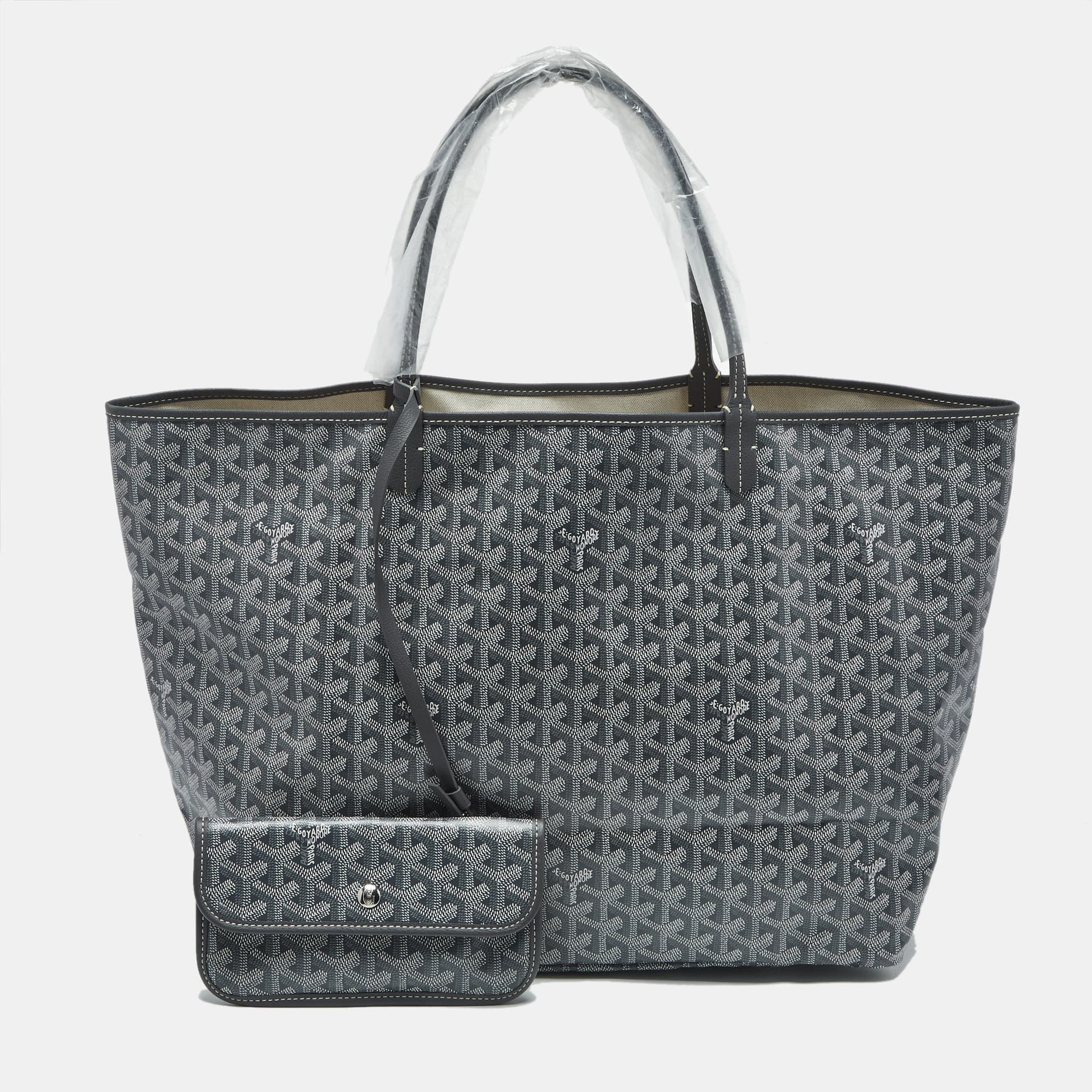 Goyard Grey Goyardine Coated Canvas and Leather Saint Louis GM Tote