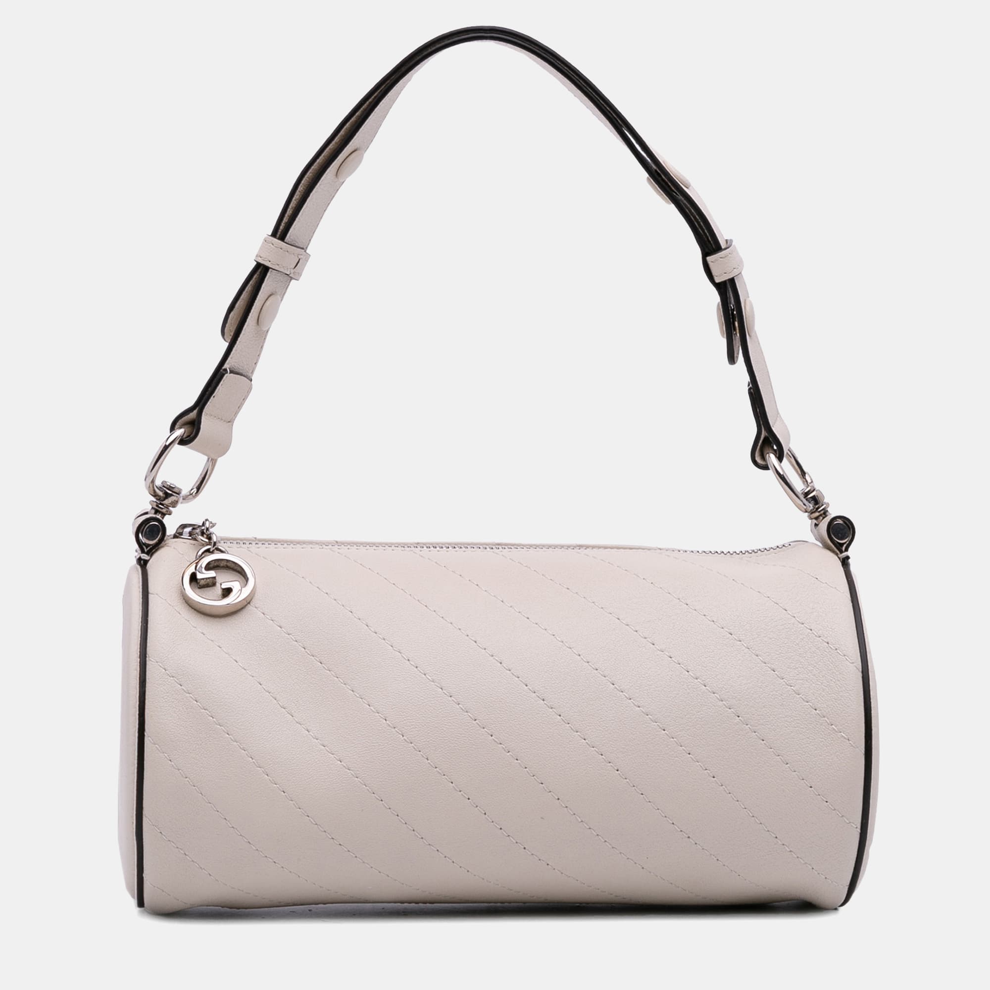 Gucci White Small Leather Blondie Shoulder Bag
