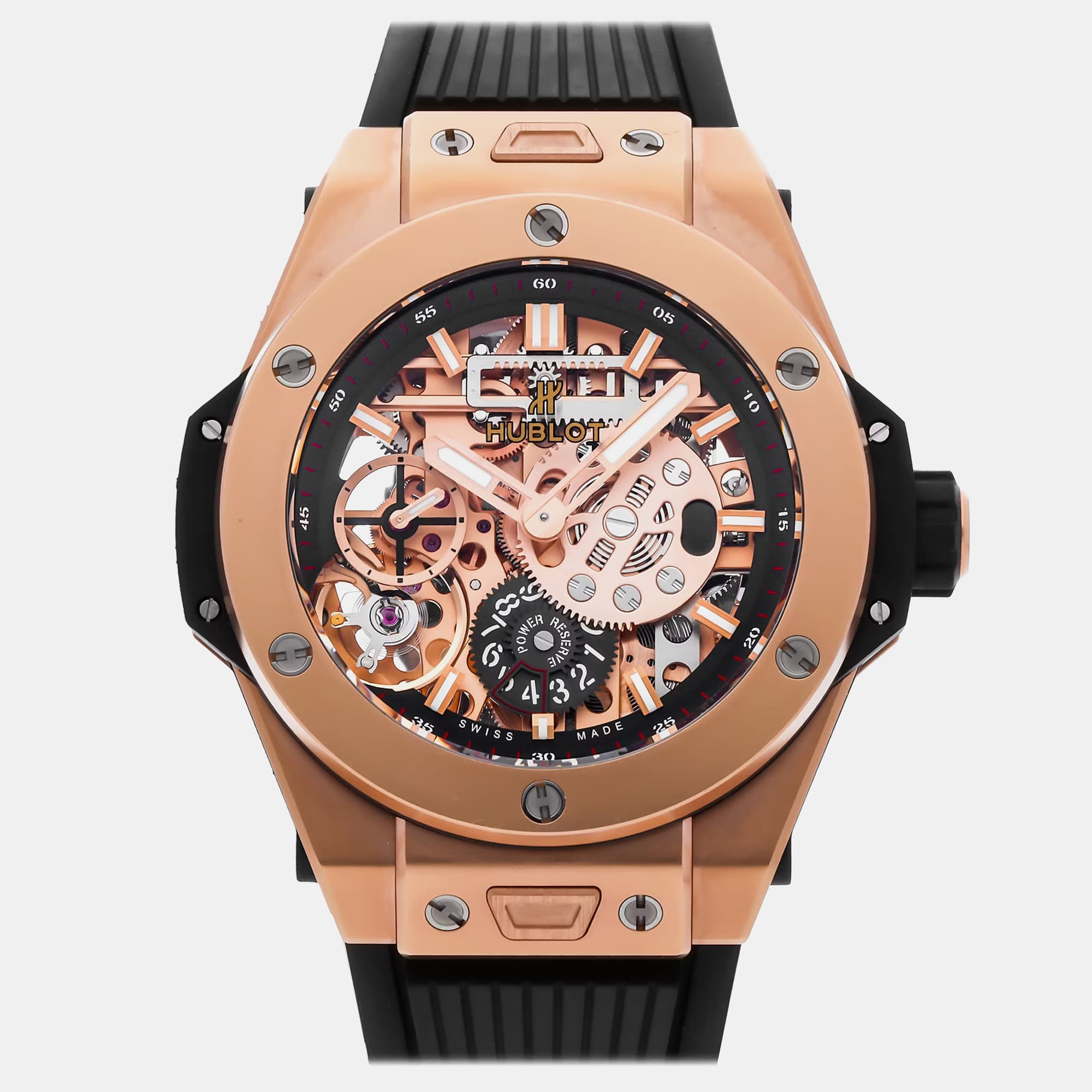 Hublot Big Bang Meca-10 King Gold 414.OI.1123.RX Manual Winding Gold 18k Rose Gold Men&rsquo;s Wristwatch 45mm