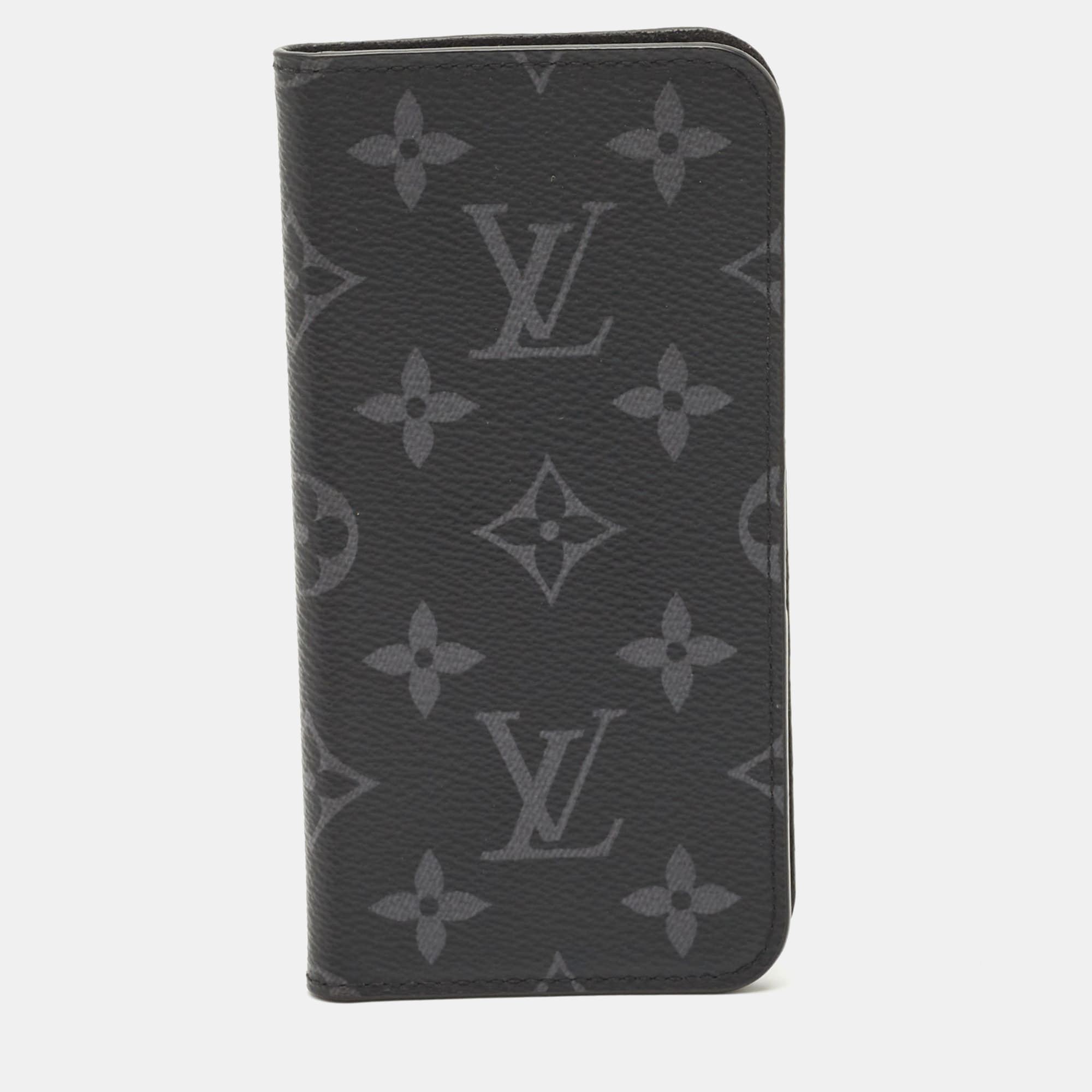 Louis Vuitton Monogram Eclipse Canvas iPhone X Folio Case
