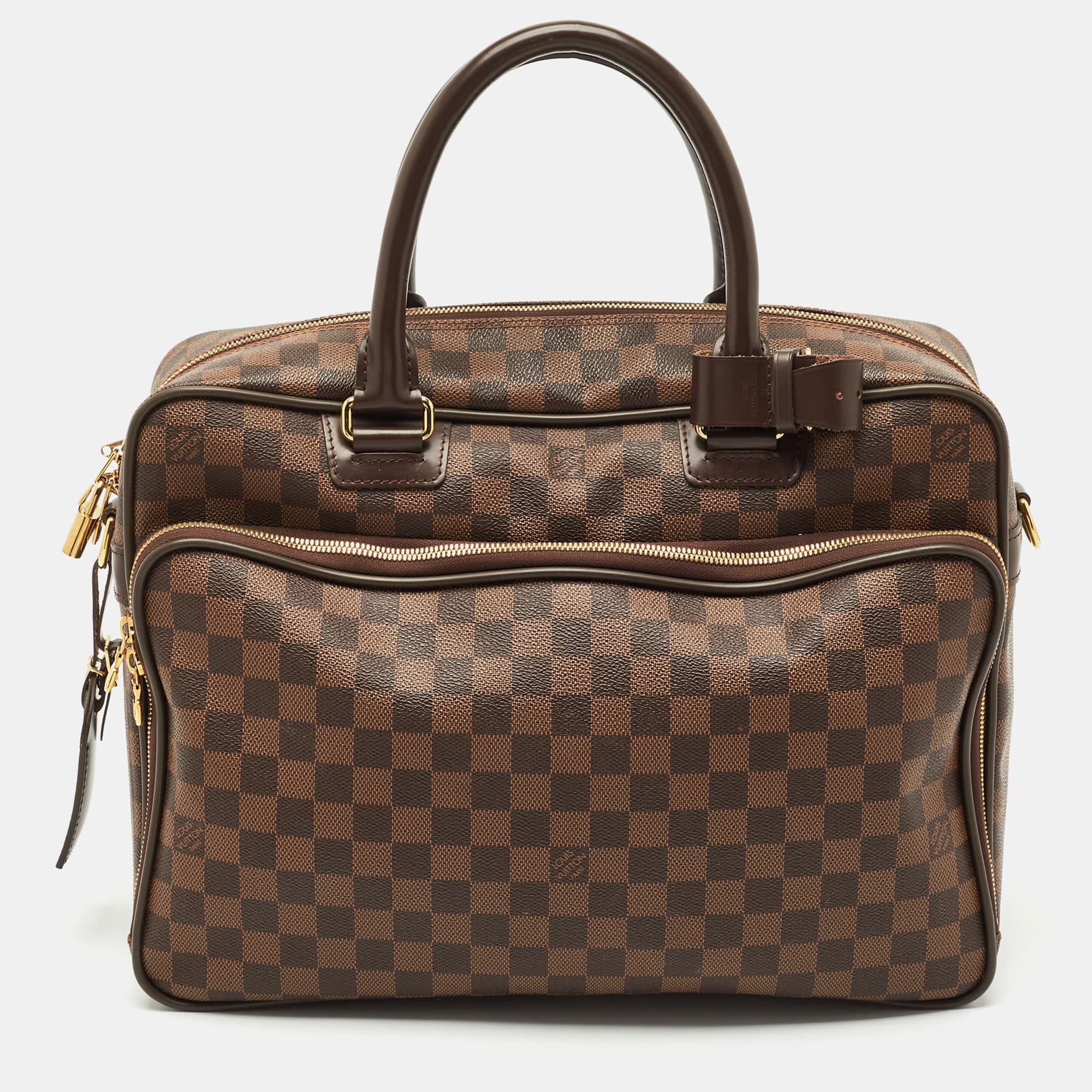 Louis Vuitton Icare Brown Coated Canvas and Leather Laptop Bag