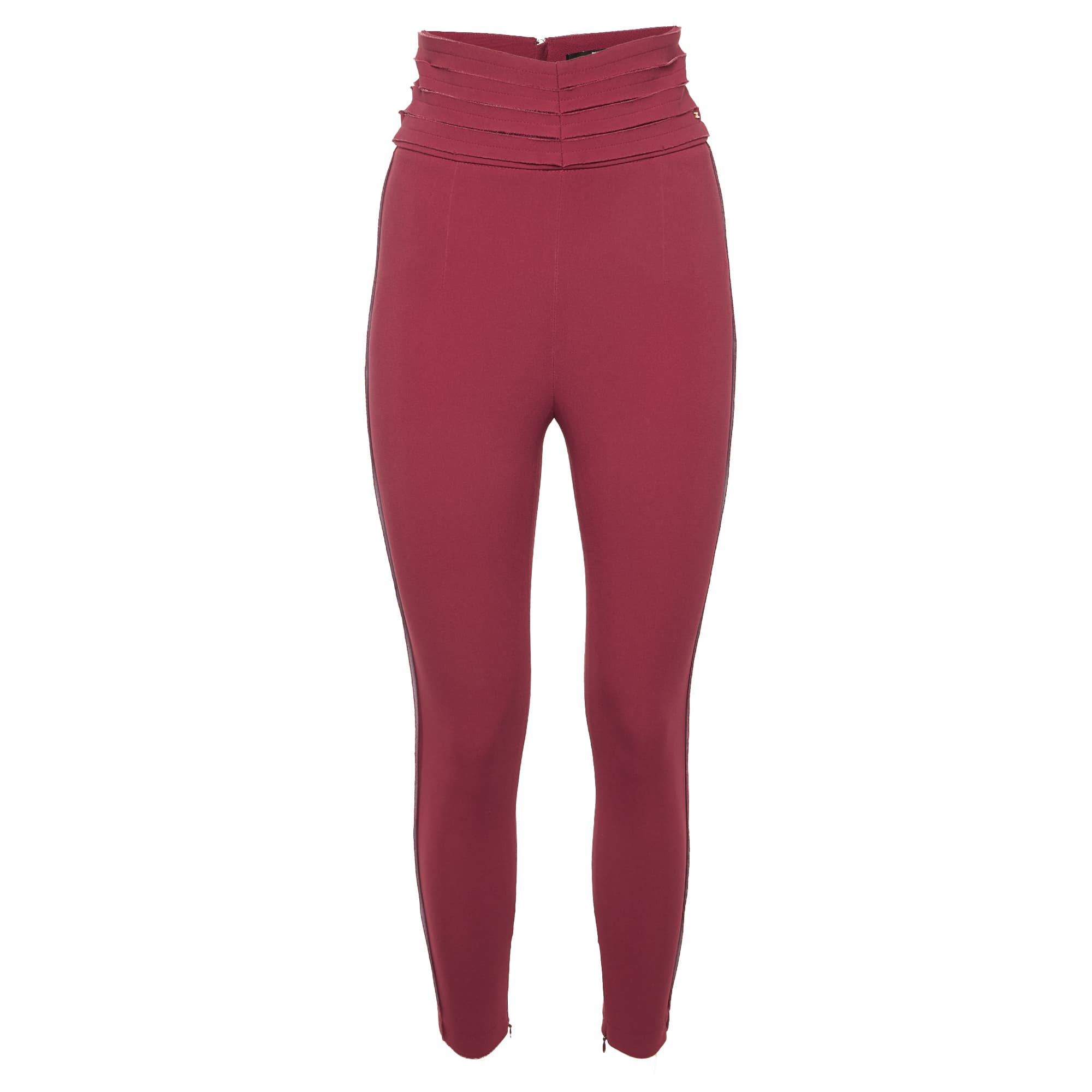 Elisabetta Franchi Melograno Crepe High Waist Trousers M