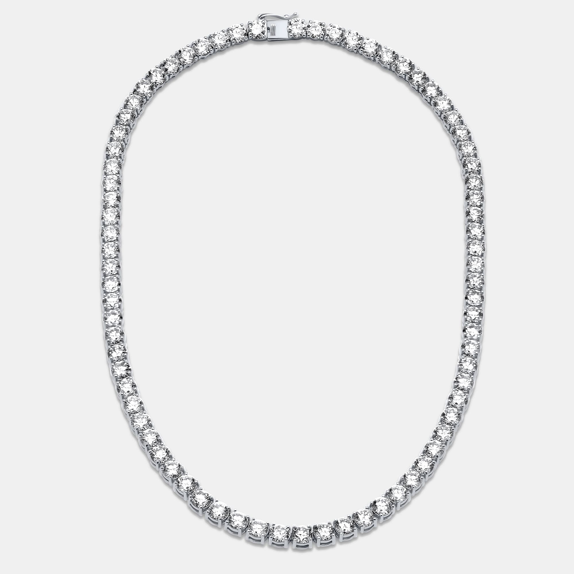 40 cts Round Lab Grown Diamond 18k White Gold Necklace