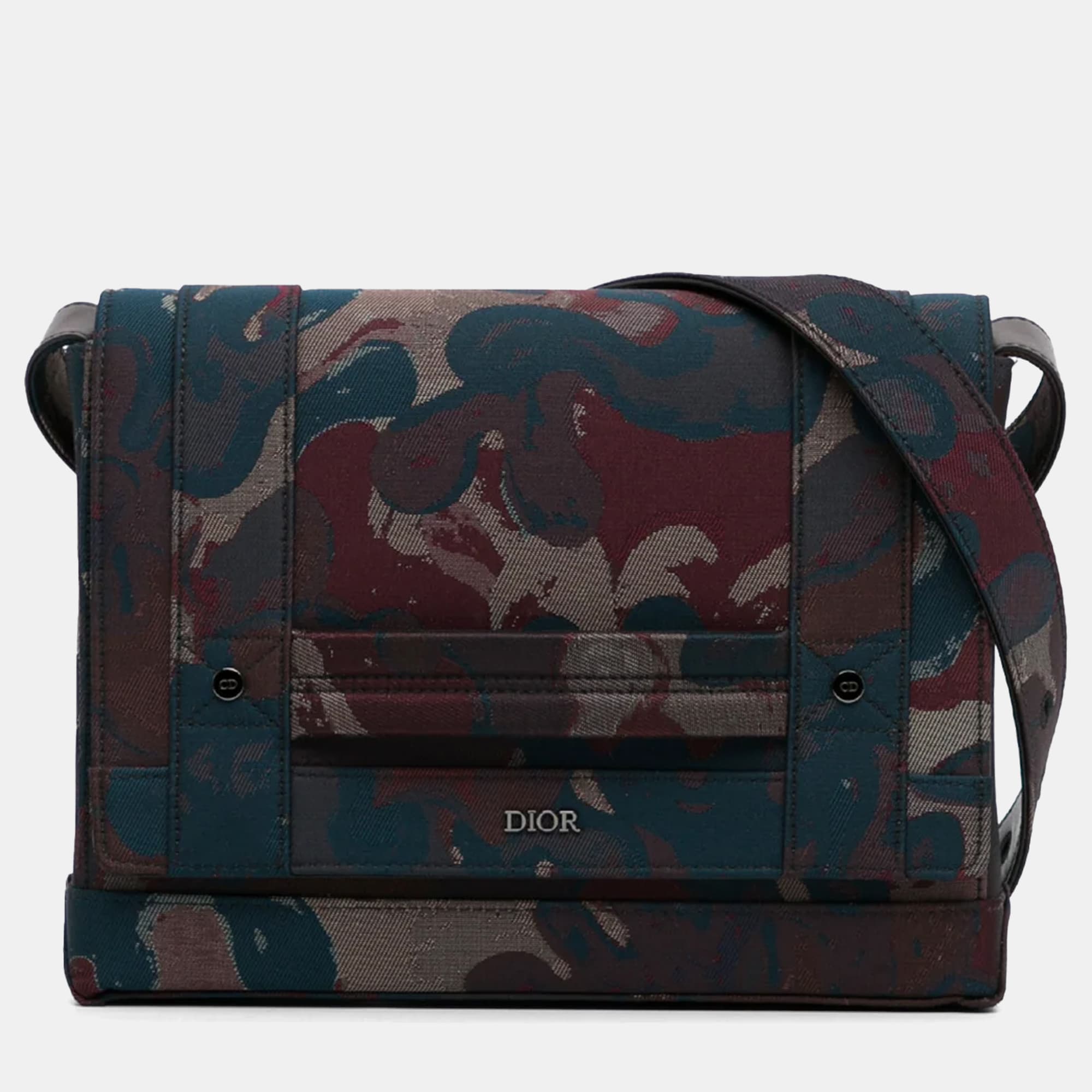 Dior Peter Doig Collaboration Brown Canvas Messenger Bag