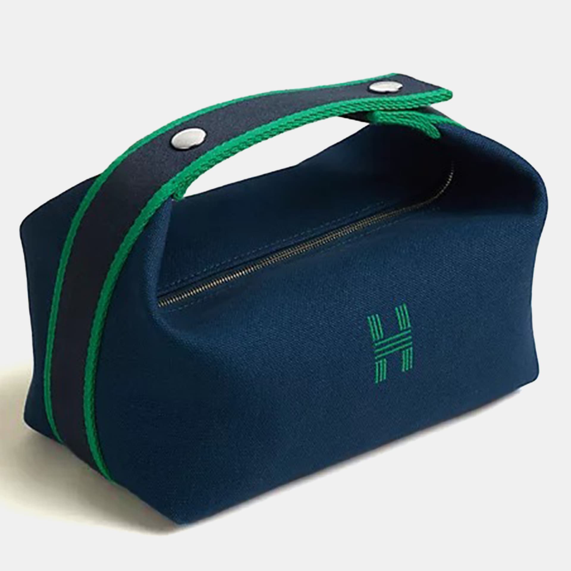 Hermes Bride-a-Brac case small Marine Canvas handbag