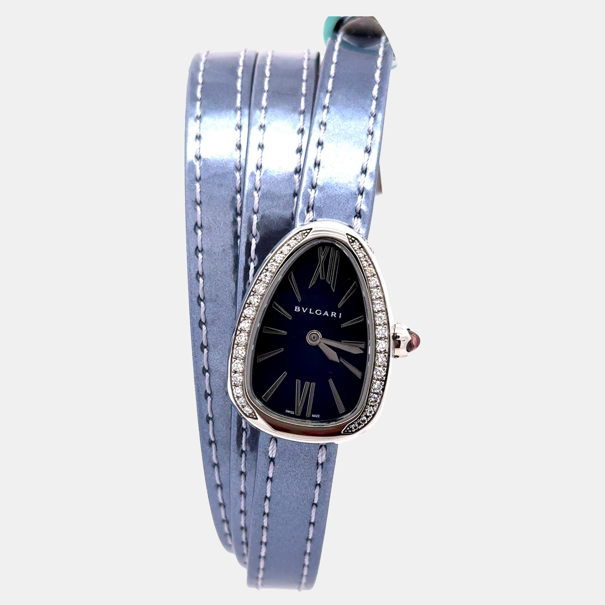 Bvlgari Serpenti 102967 Quartz Blue Stainless Steel Women&rsquo;s Wristwatch 35 mm
