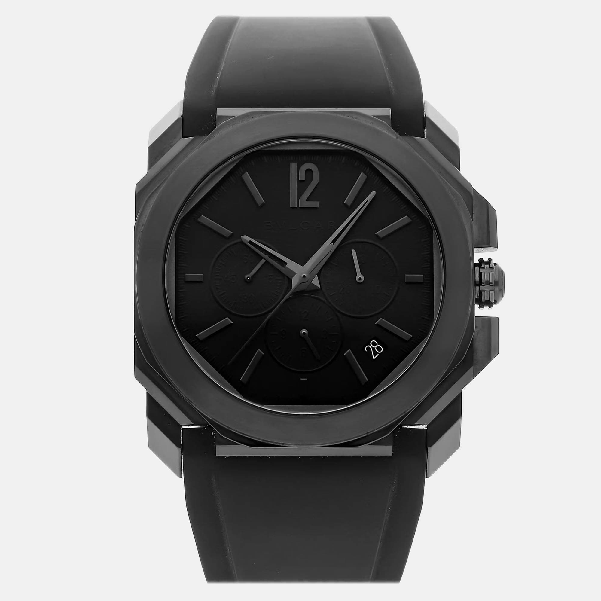 Bvlgari Octo 103027 Automatic Black Stainless Steel Men&rsquo;s Wristwatch 41 mm