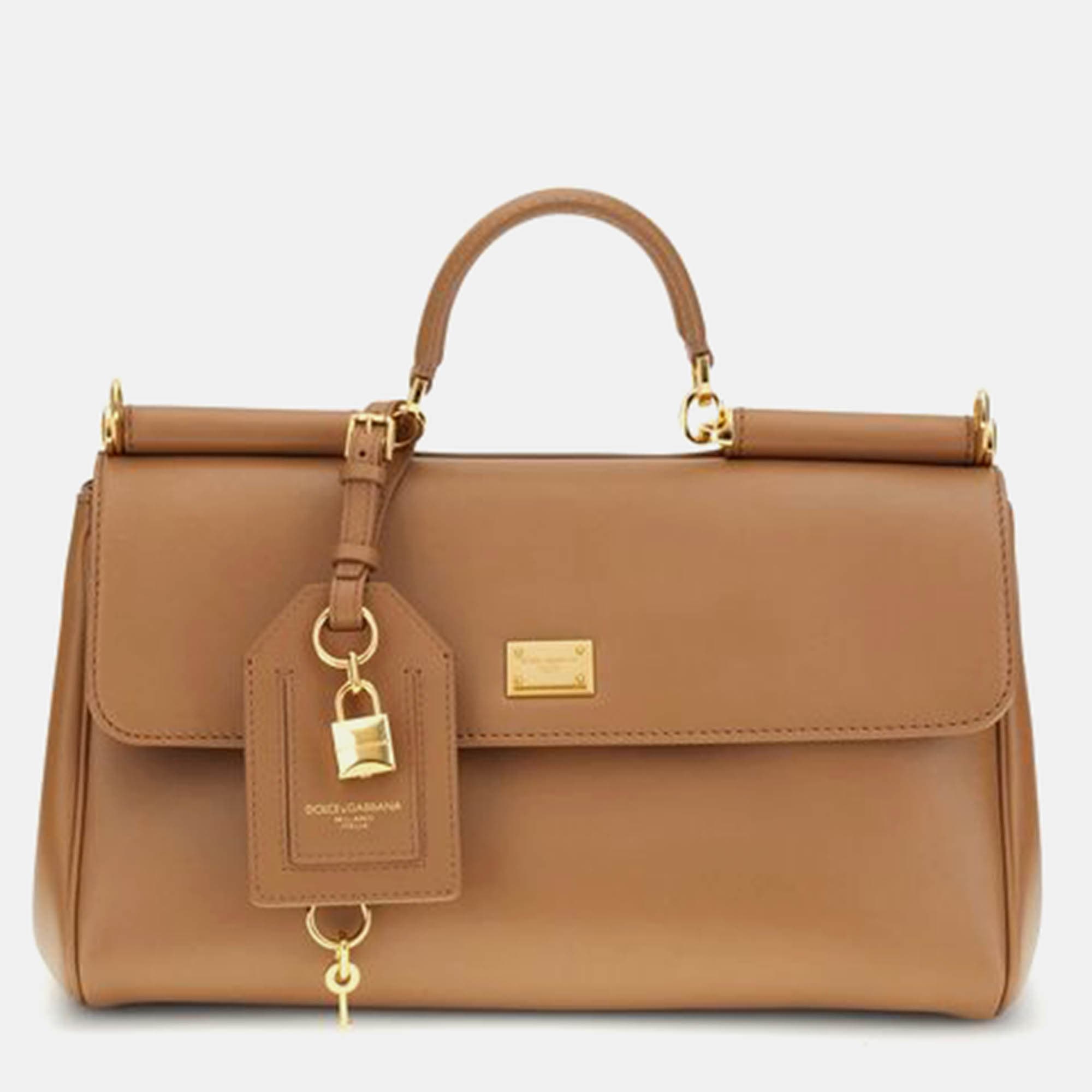 Dolce & Gabbana My Sicily Leather Handbag