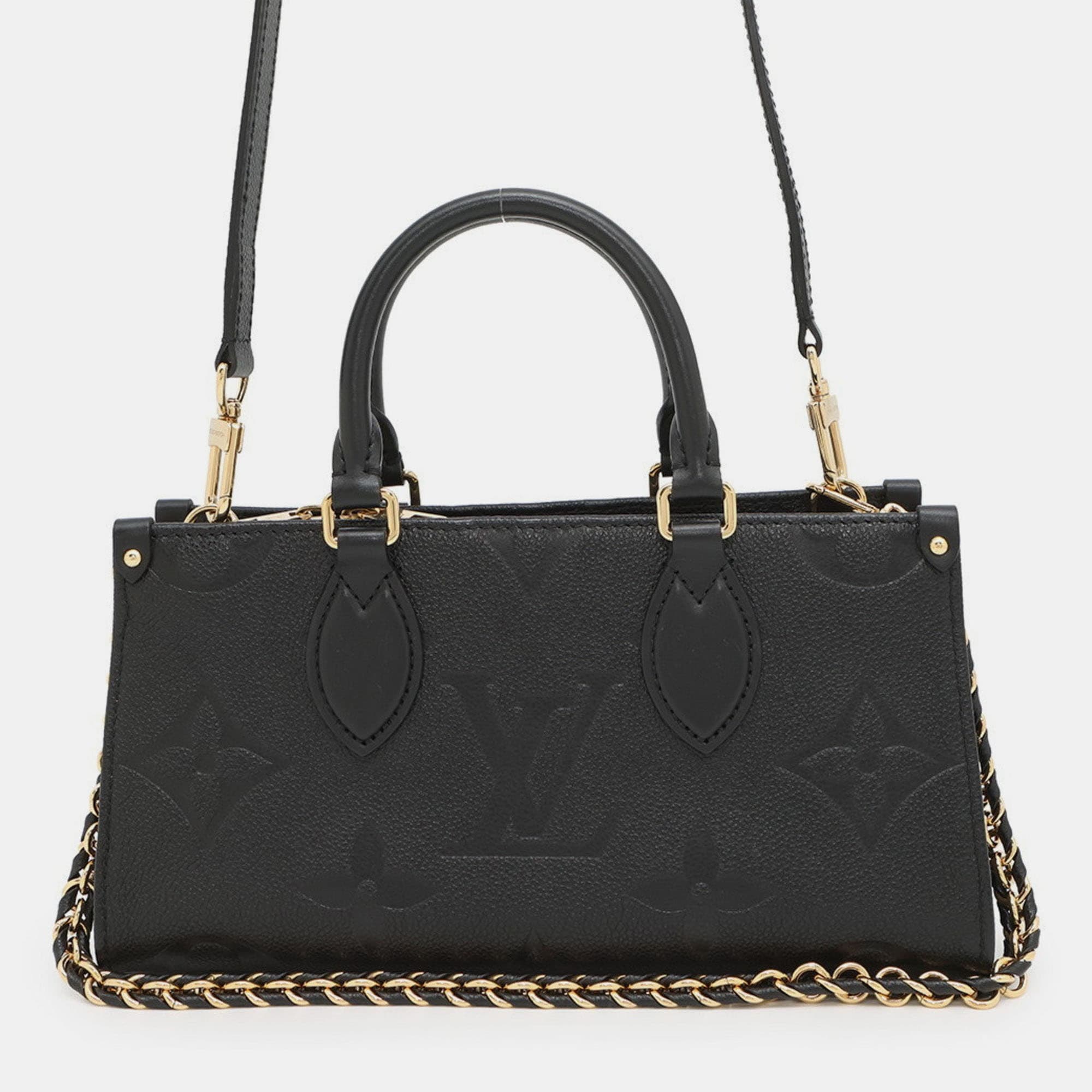Louis Vuitton OnTheGo EW Black Empriente Leather Shoulder Bag