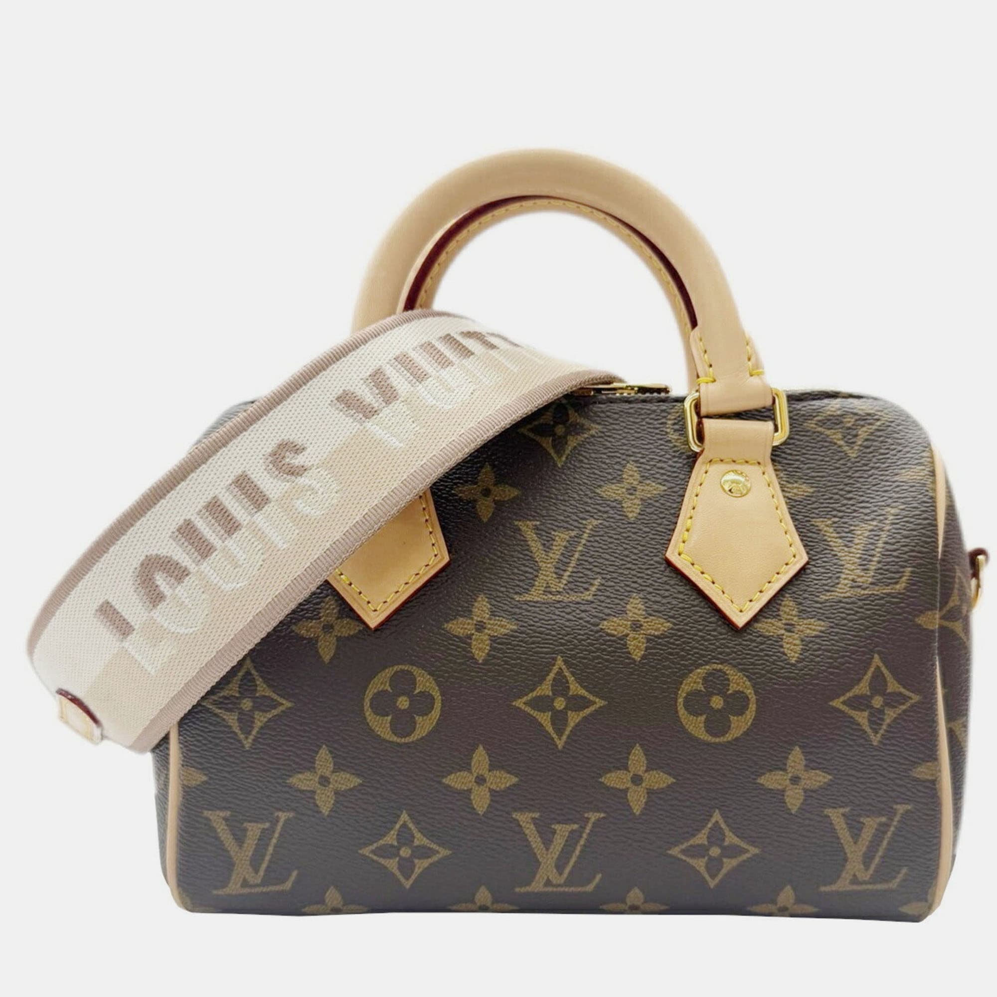 Louis Vuitton Speedy Bandouliere 20 Brown Monogram Canvas Crossbody Bag