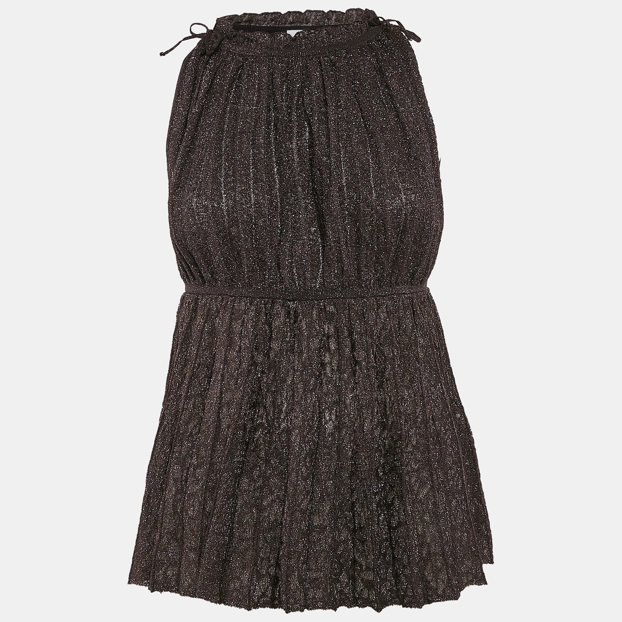 M Missoni Purple Lurex Knit Sleeveless Tunic Top M